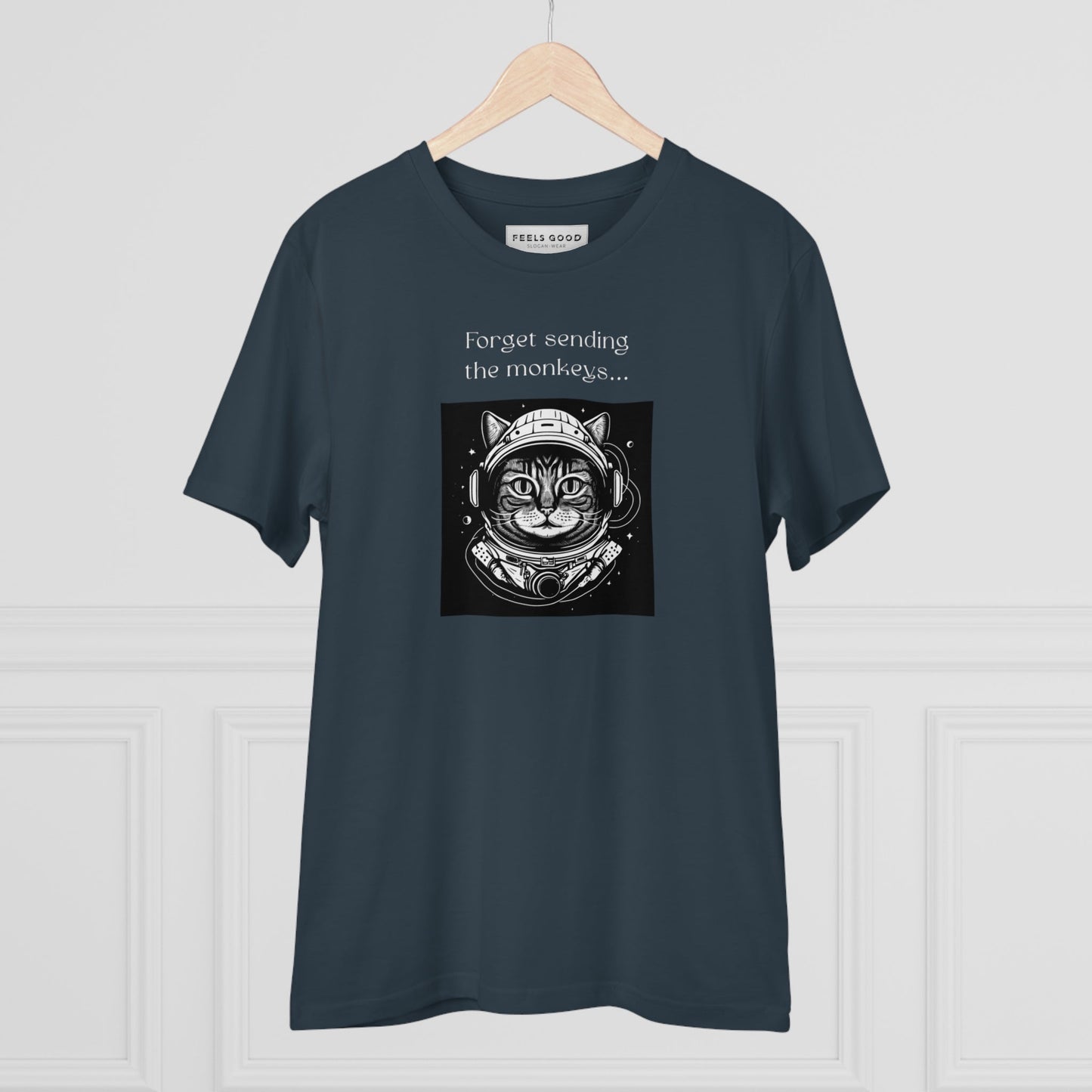 Organic Cotton 'Cat Astronaut' Funny Cat T-shirt - Fun Cat T shirt
