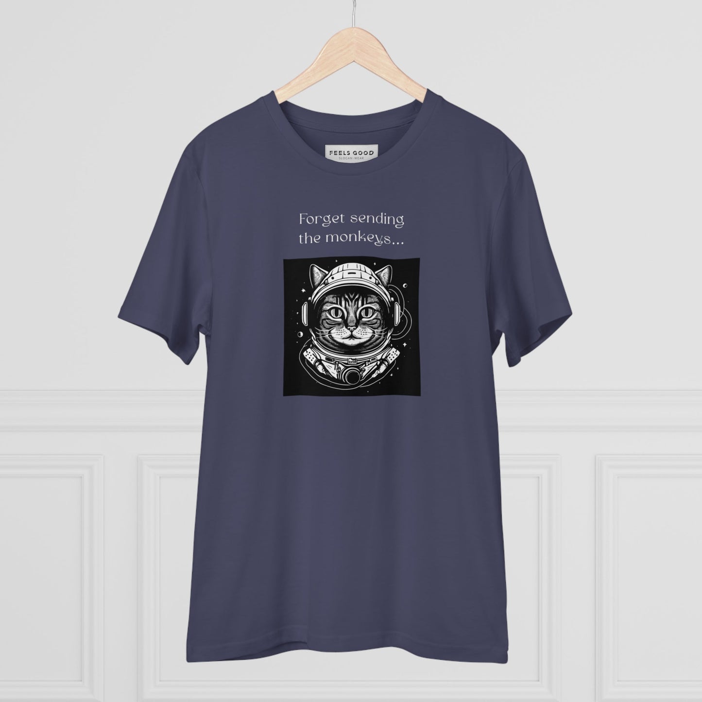 Organic Cotton 'Cat Astronaut' Funny Cat T-shirt - Fun Cat T shirt