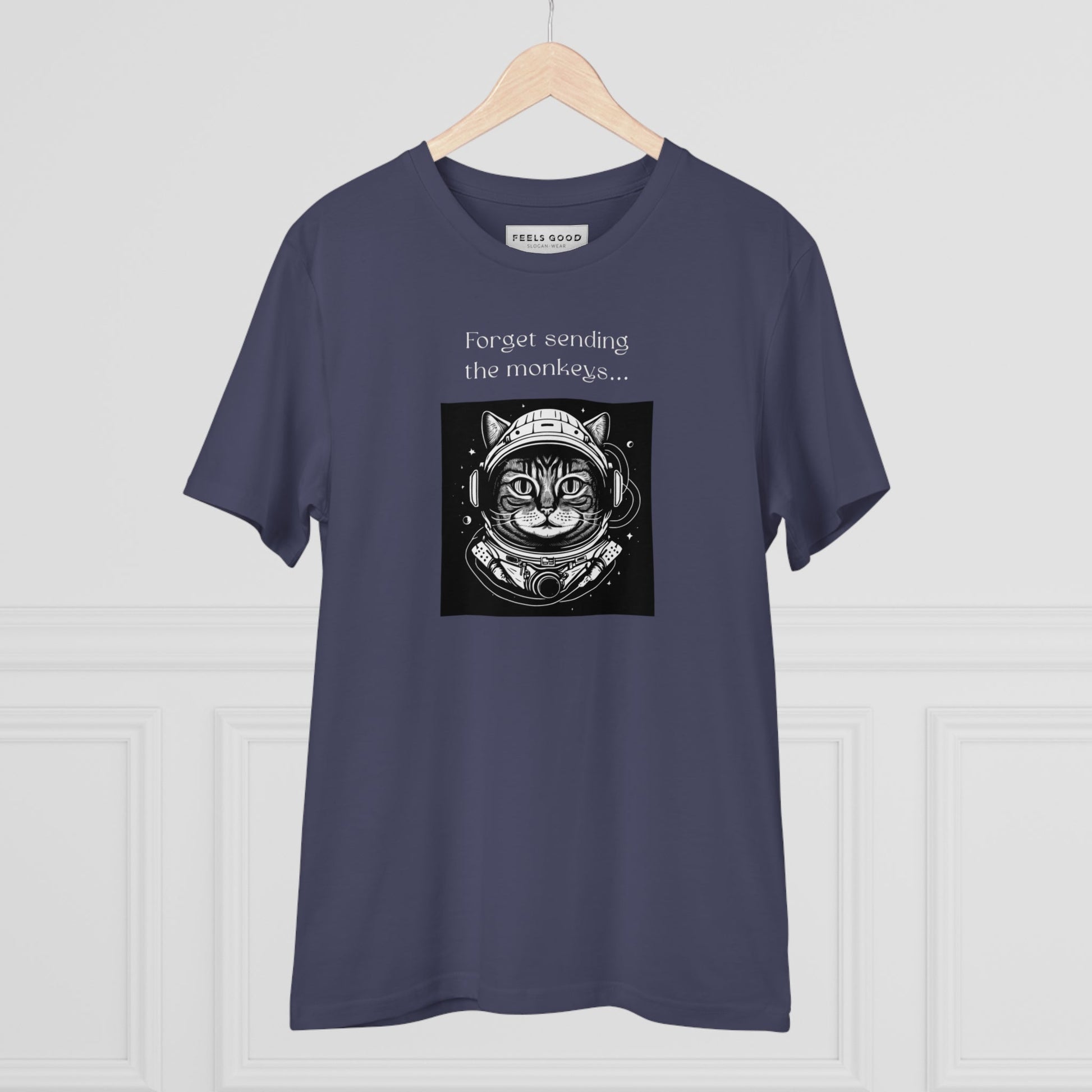 Organic Cotton 'Cat Astronaut' Funny Cat T-shirt - Fun Cat T shirt