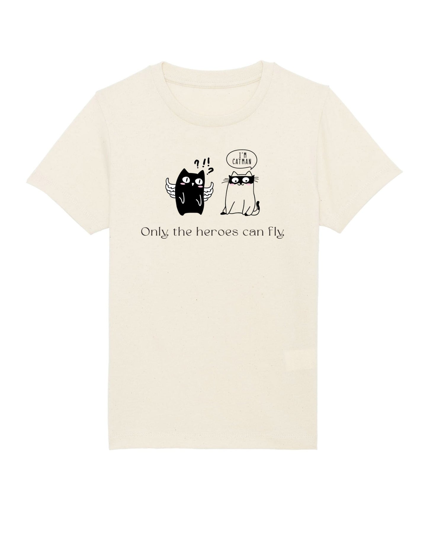 Hello kitty and friends clothes style – Organic Cotton 'Cat Heroes' Kids Funny Cat T-shirt

