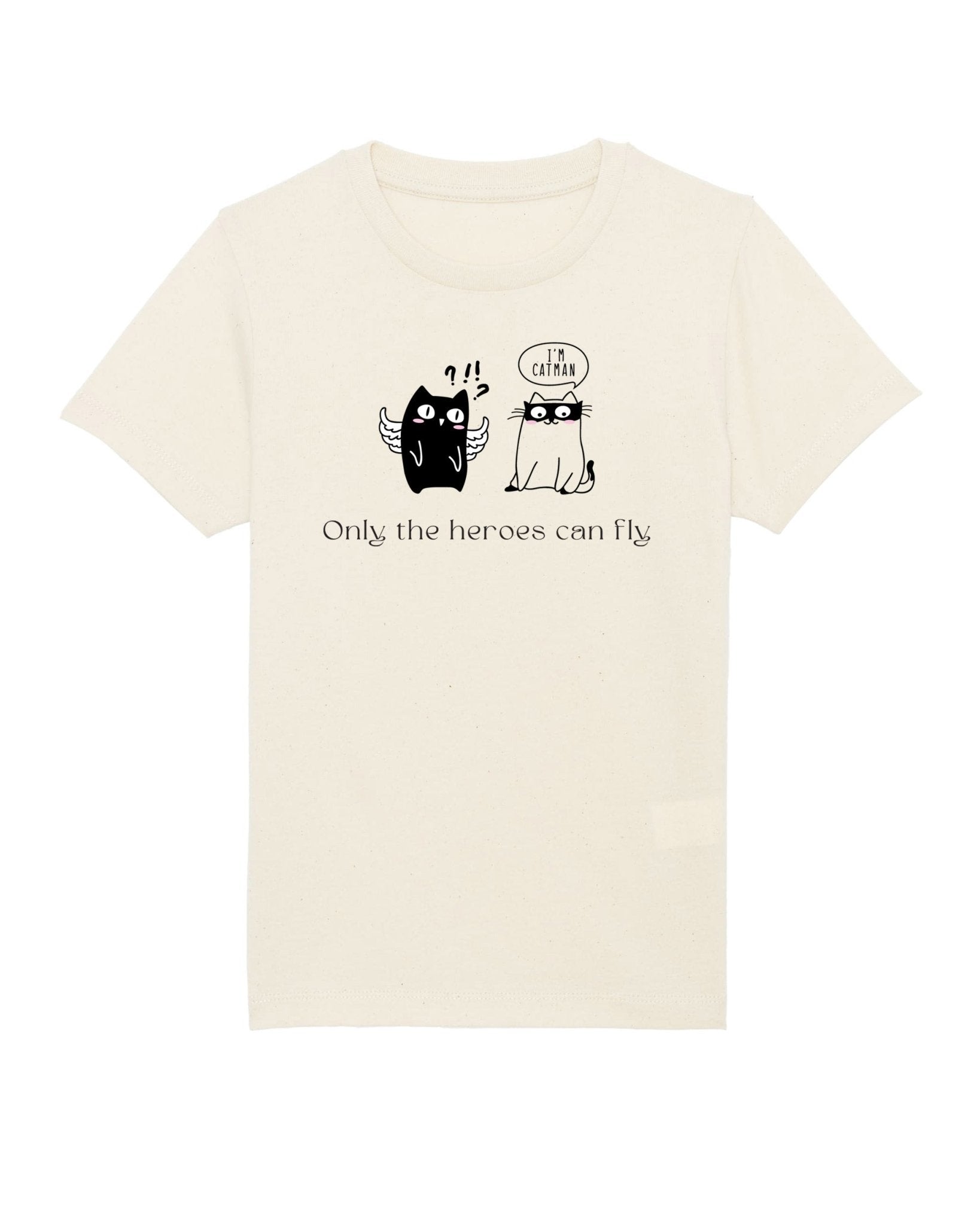Hello kitty and friends clothes style – Organic Cotton 'Cat Heroes' Kids Funny Cat T-shirt

