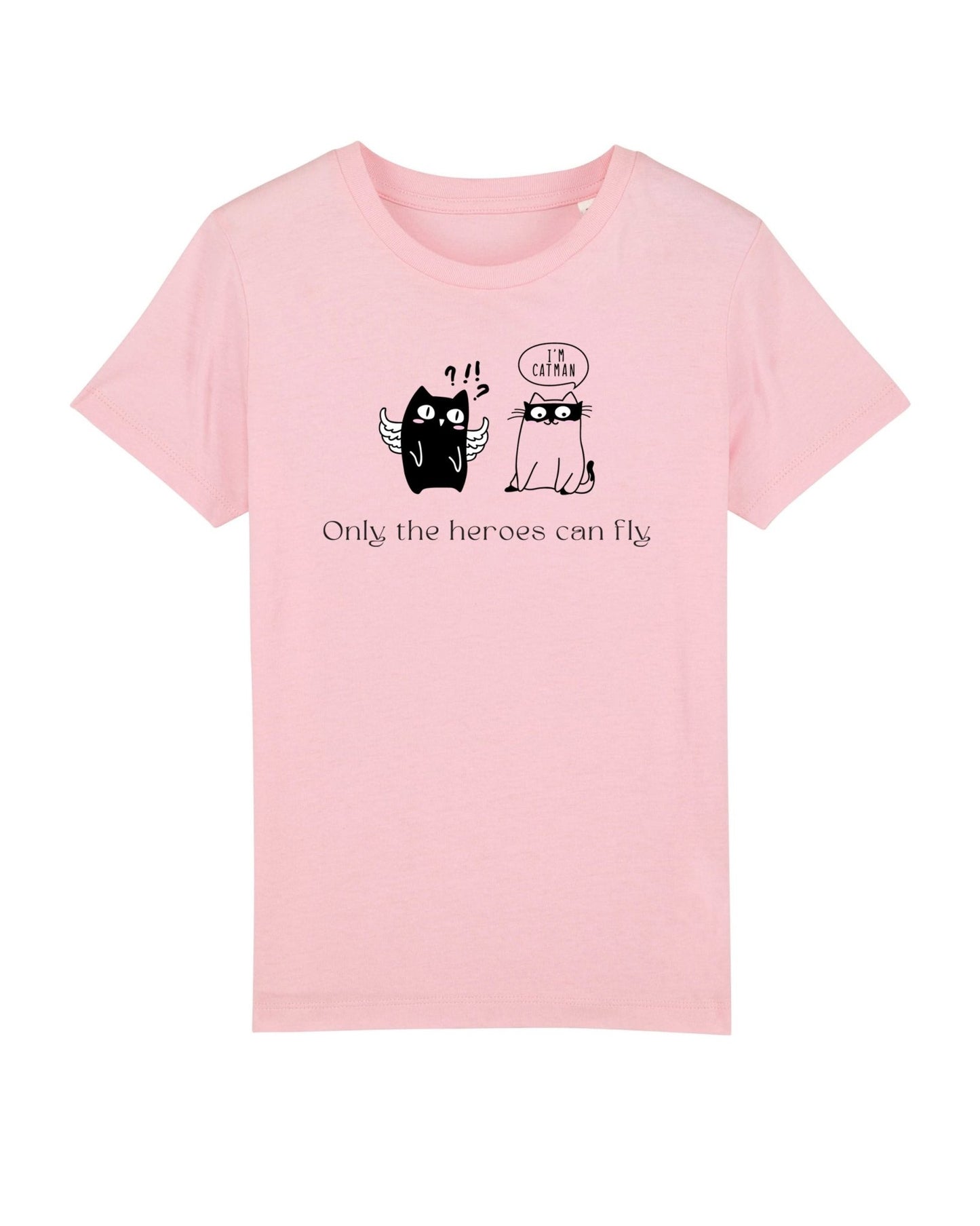 Cute animal print t shirts children love – Organic Cotton 'Cat Heroes' Kids Funny Cat T-shirt

