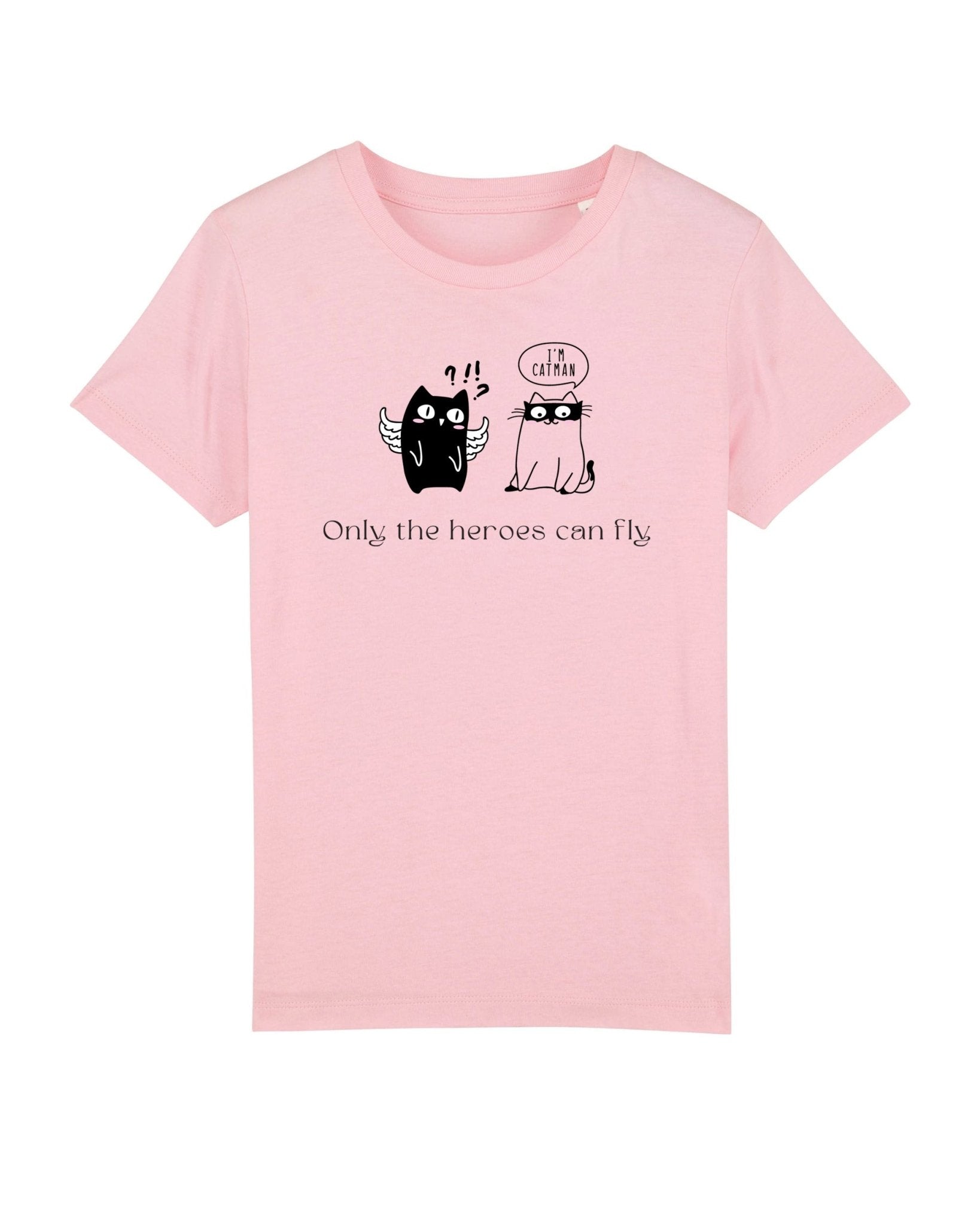 Cute animal print t shirts children love – Organic Cotton 'Cat Heroes' Kids Funny Cat T-shirt

