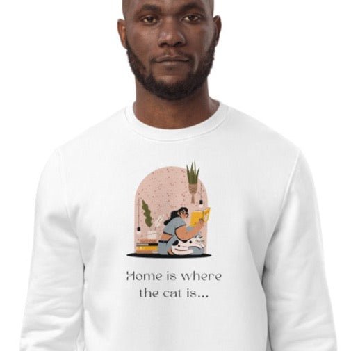 Organic Cotton 'Cat Sweet Cat' Funny Cat Sweatshirt for Animal Lover Sweatshirts fans

