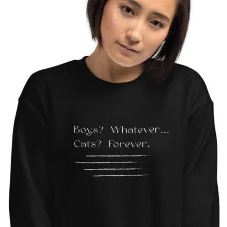 Organic Cotton 'Cats Forever' Funny Cat Sweatshirt – perfect sweatshirts with cats

