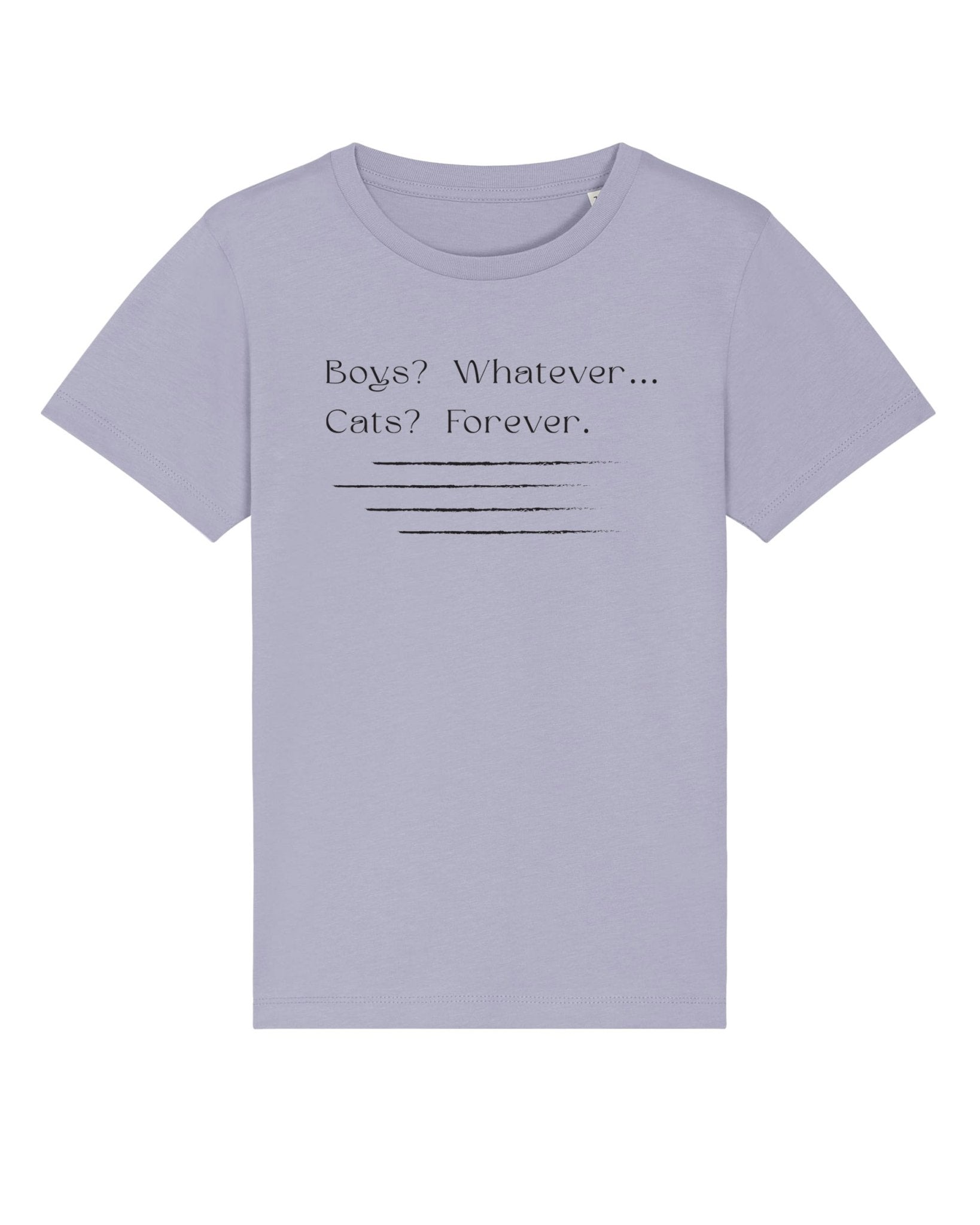 Cute cat t-shirts for children – Cats Forever design in organic cotton comfort

