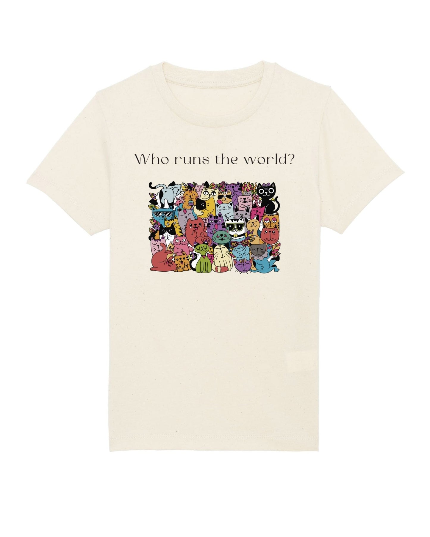 Animal print t shirts children – Organic Cotton 'Cats Run The World' Cat Tee

