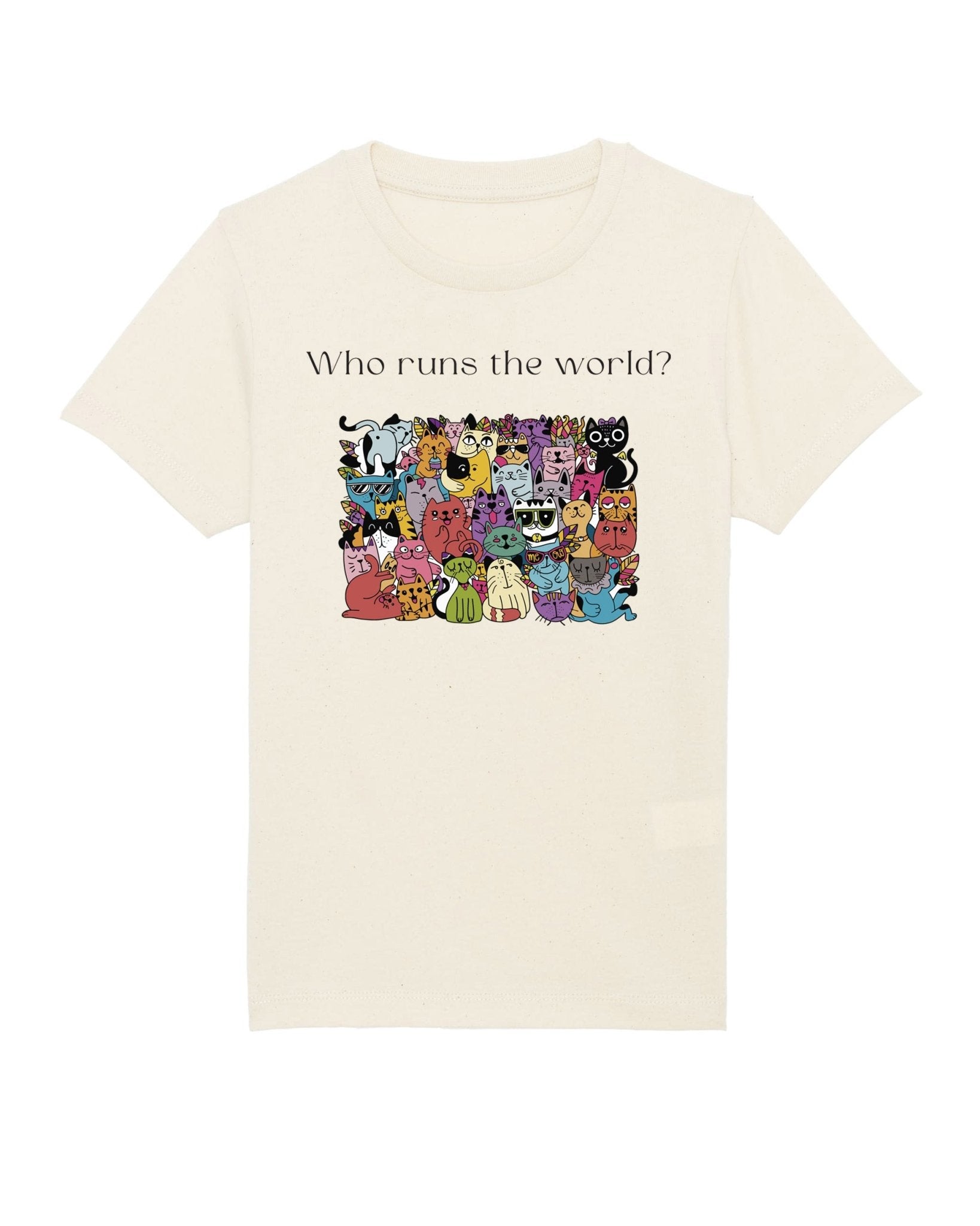 Animal print t shirts children – Organic Cotton 'Cats Run The World' Cat Tee

