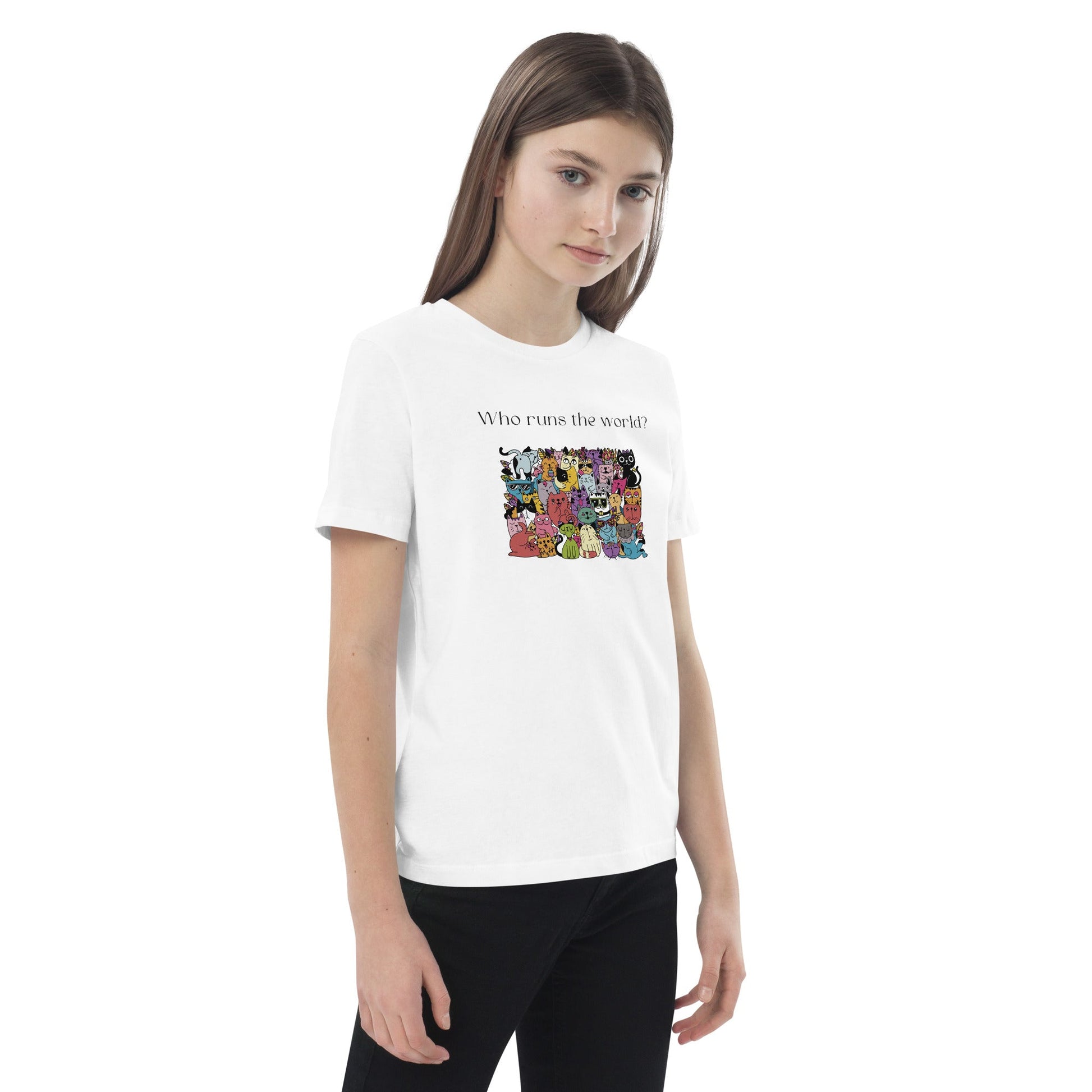 Cats Run The World T-shirt for kids – gender neutral kids clothes, cat t-shirts

