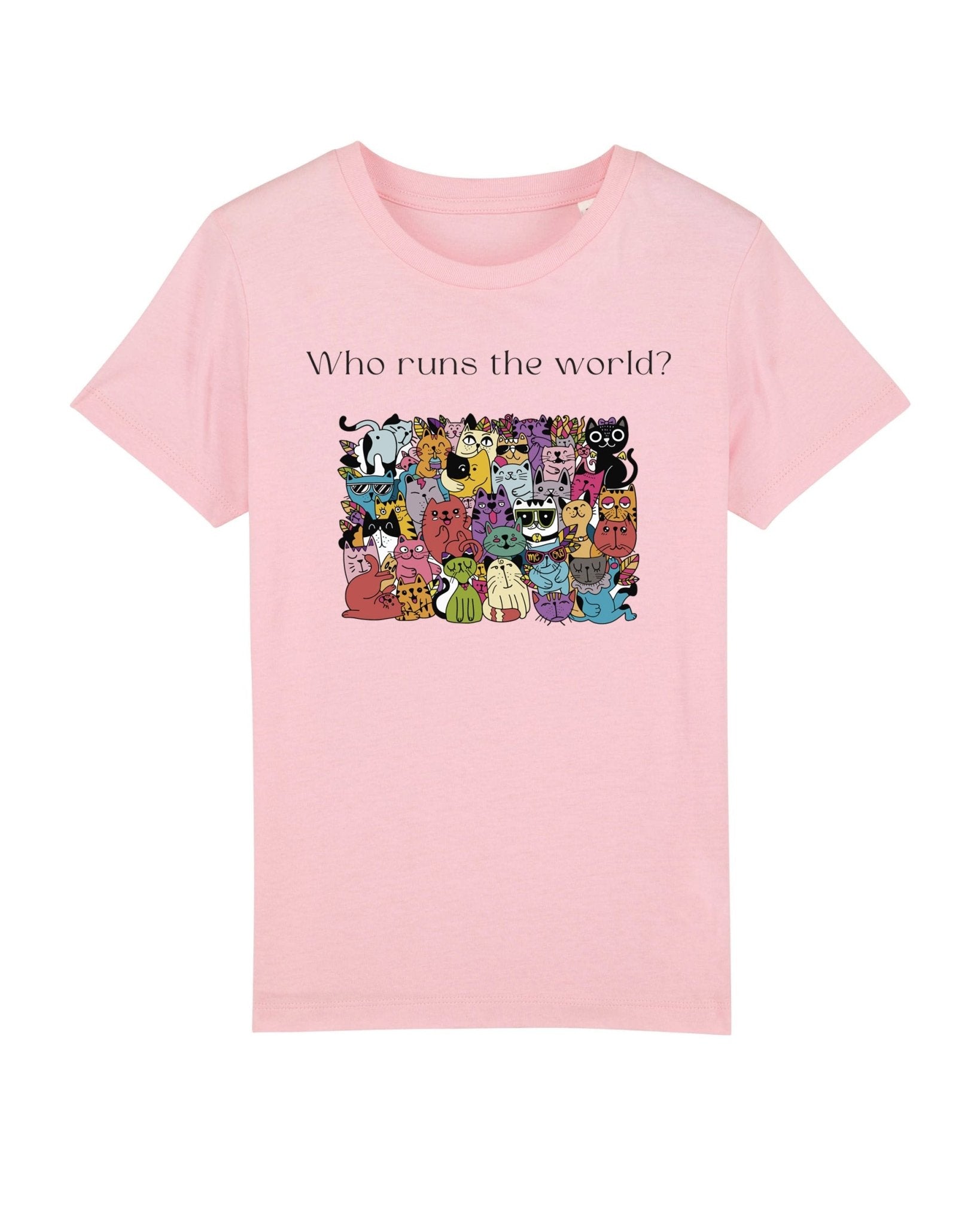 Gender neutral kids clothes – Organic Cotton 'Cats Run The World' Cat T-shirt

