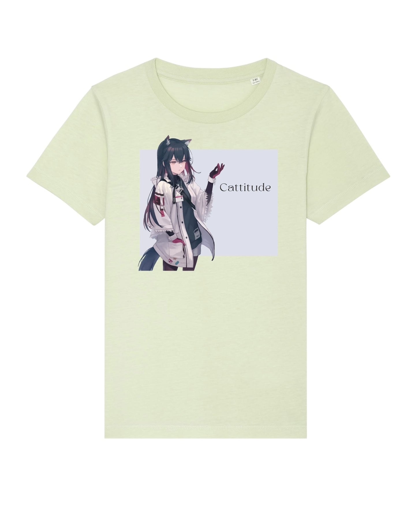 Cute cat t-shirts for kids – Organic Cotton 'Cattitude' with animal prints

