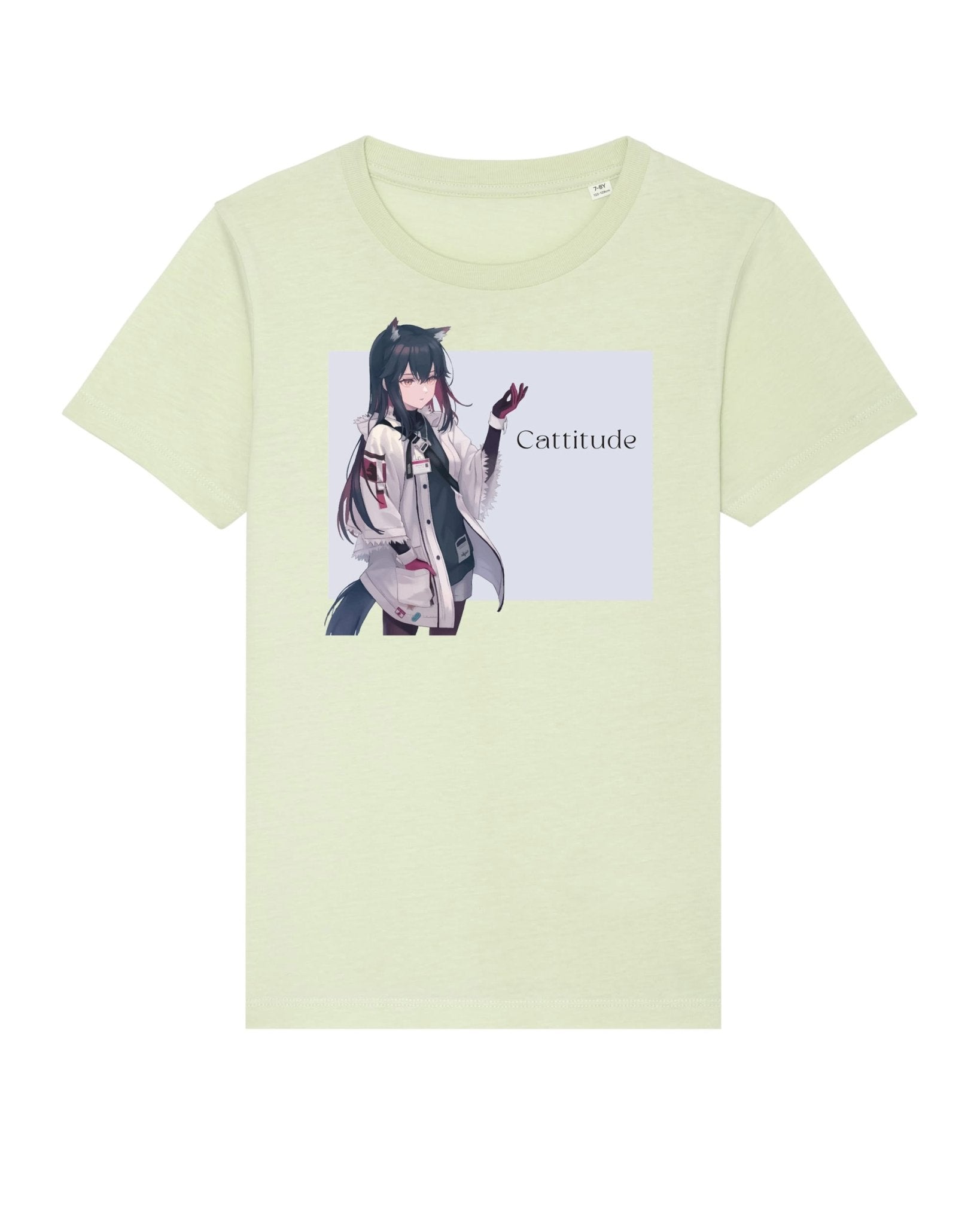 Cute cat t-shirts for kids – Organic Cotton 'Cattitude' with animal prints

