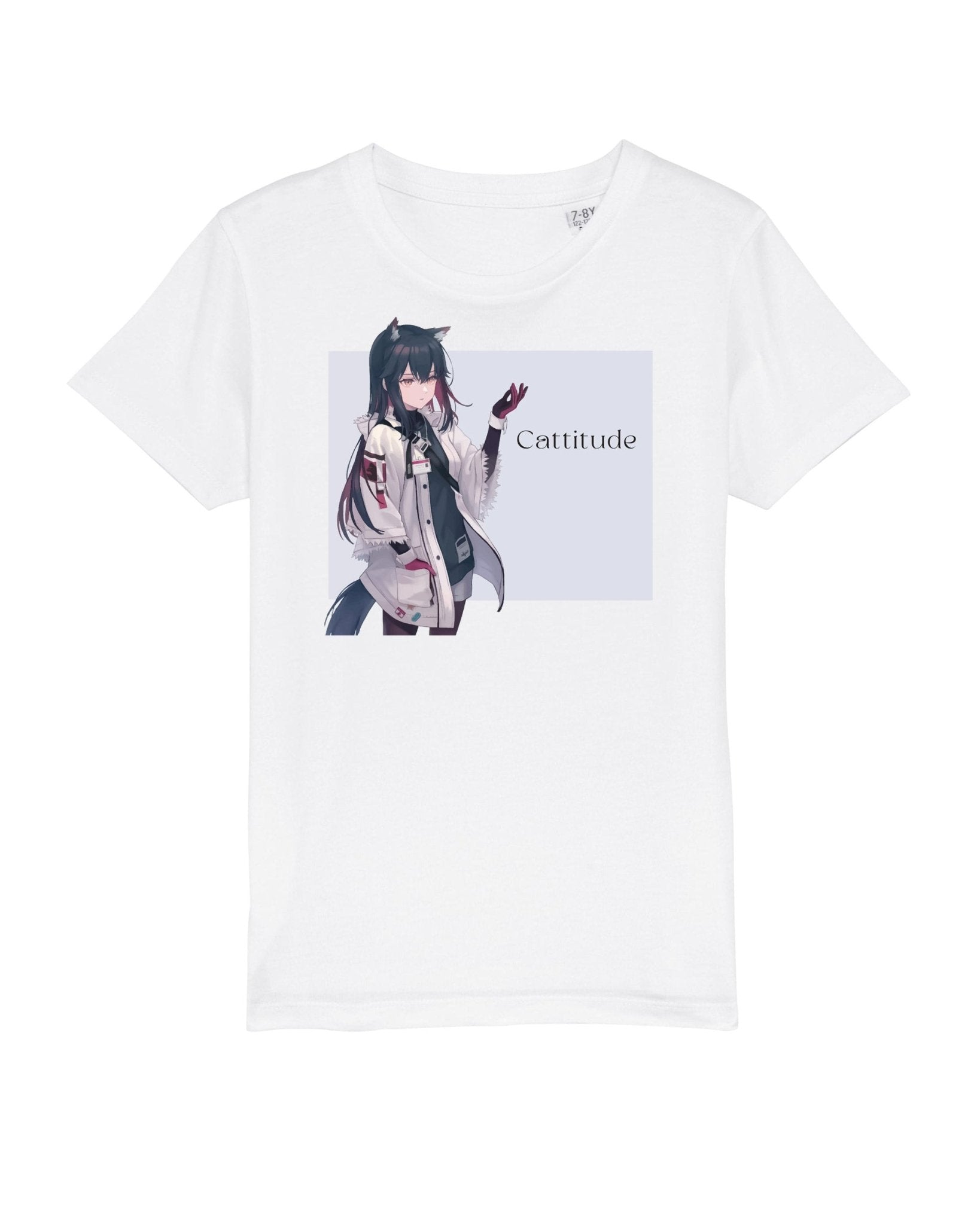 Gender neutral kids clothes like Organic Cotton 'Cattitude' Funny Cat T-shirt

