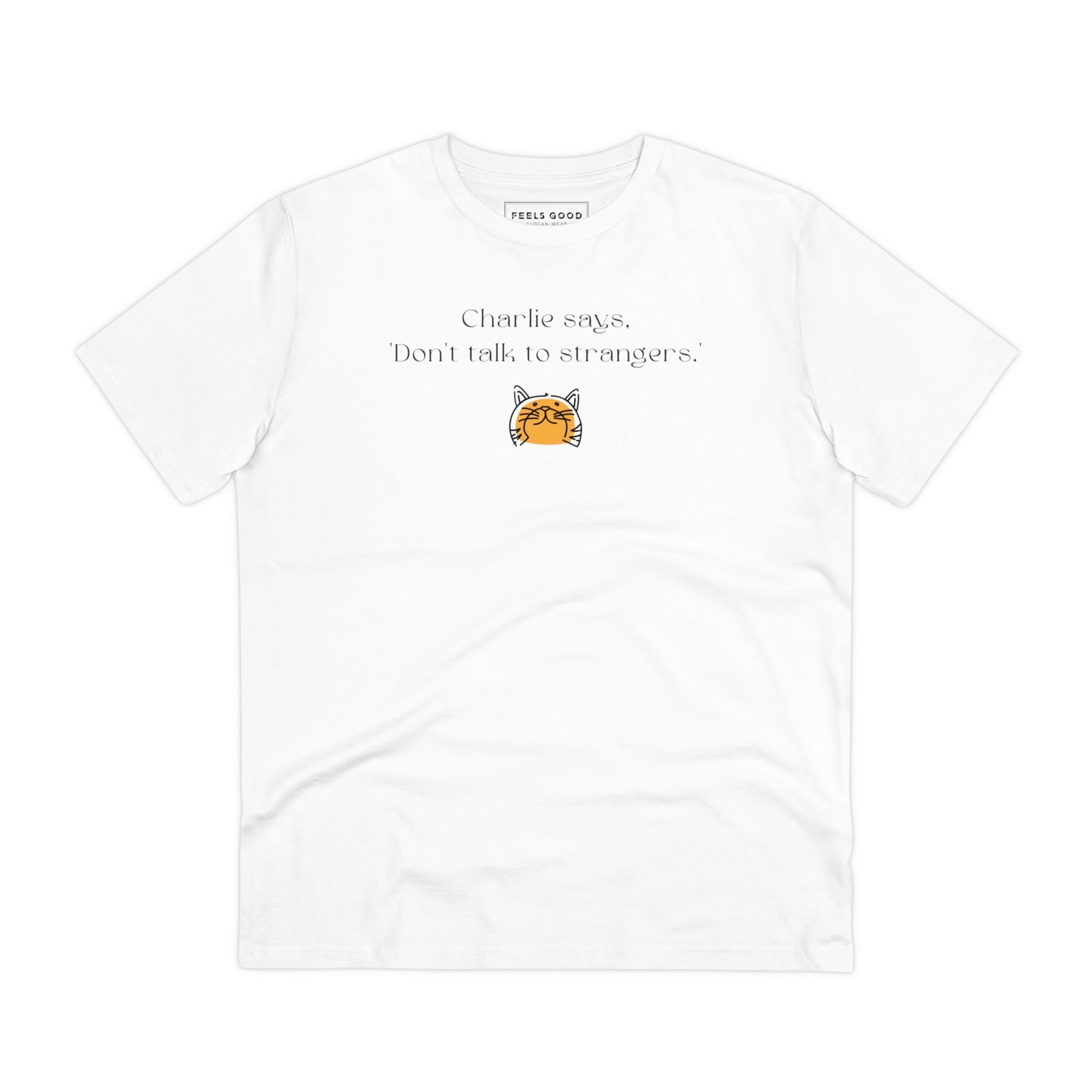 Organic Cotton 'Charlie Says' Funny Cat T-shirt - Fun Cat Tee