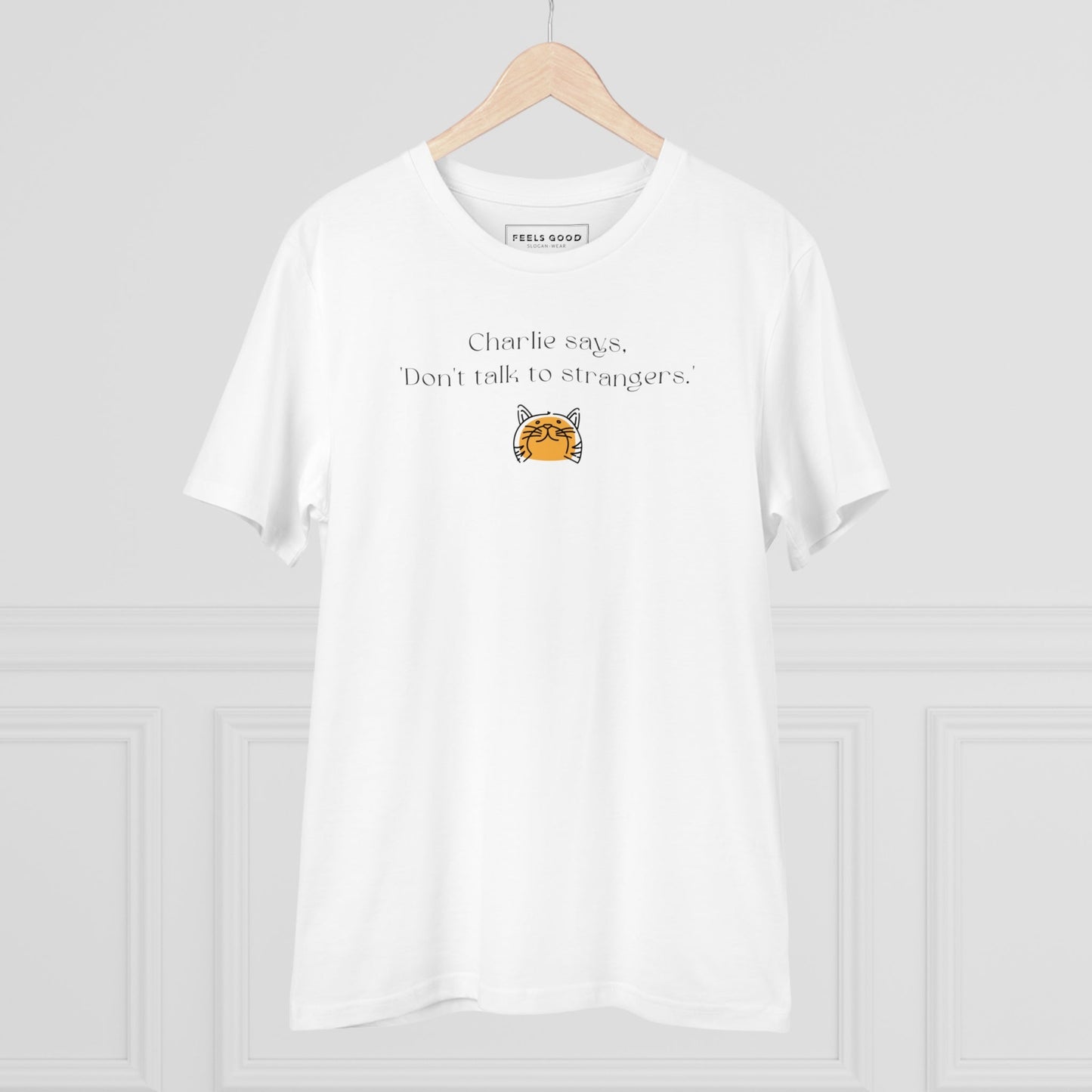 Organic Cotton 'Charlie Says' Funny Cat T-shirt - Fun Cat Tee