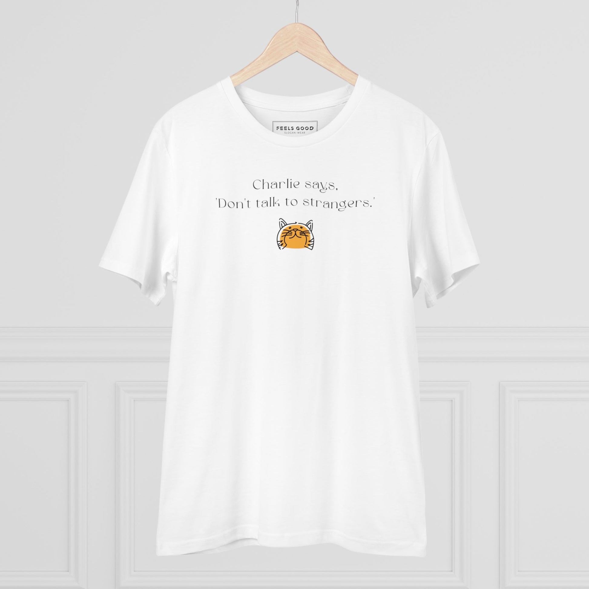 Organic Cotton 'Charlie Says' Funny Cat T-shirt - Fun Cat Tee