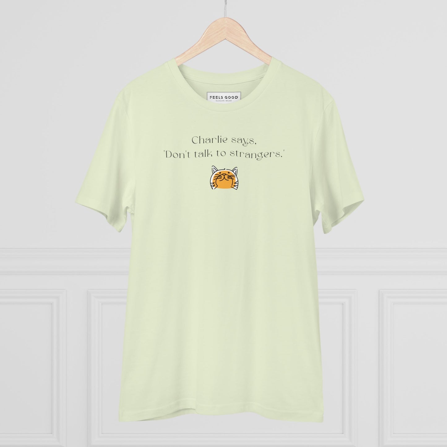 Organic Cotton 'Charlie Says' Funny Cat T-shirt - Fun Cat Tee