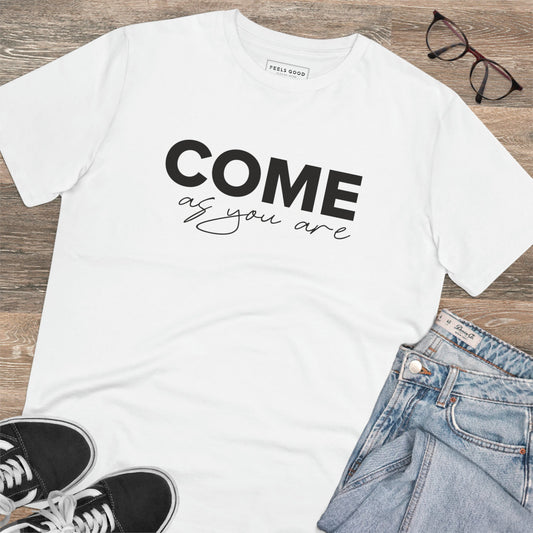 Organic Cotton 'Come As You Are' T-shirt with classic influence and feel-good message

