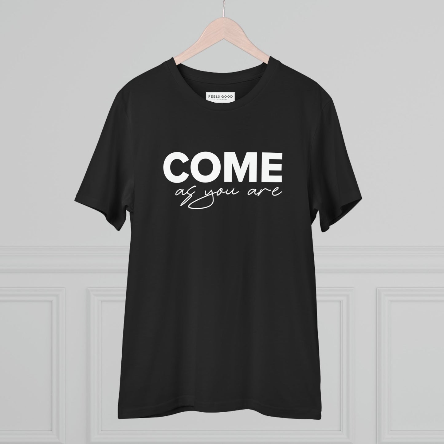 Organic Cotton 'Come As You Are' T-shirt blending 90s pop style with a modern twist

