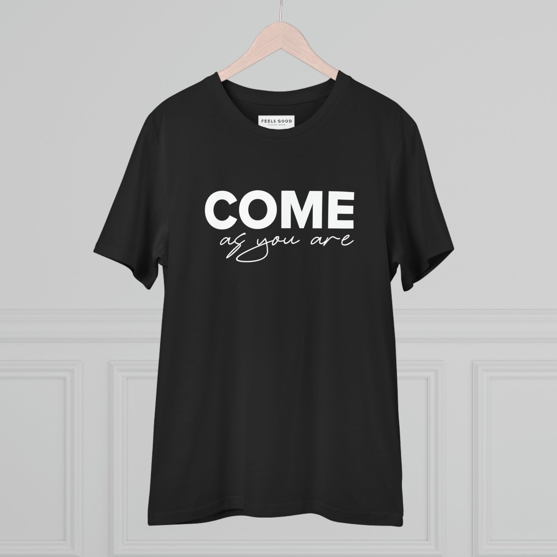 Organic Cotton 'Come As You Are' T-shirt blending 90s pop style with a modern twist

