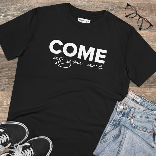 Organic Cotton 'Come As You Are' T-shirt with cool retro energy and chill vibes
