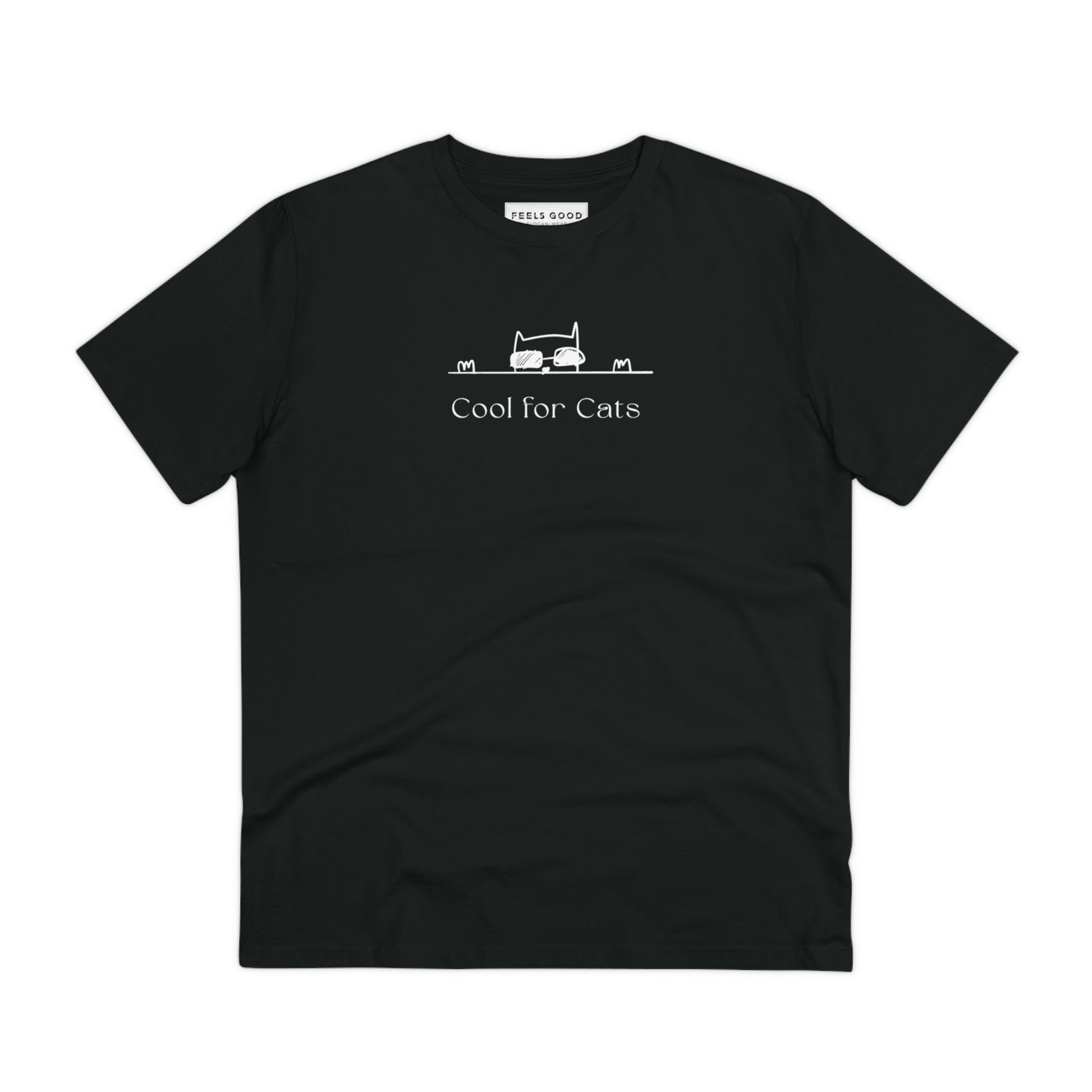 Pet lover t-shirts featuring Organic Cotton 'Cool For Cats' Funny Cat T-shirt for cat lovers.