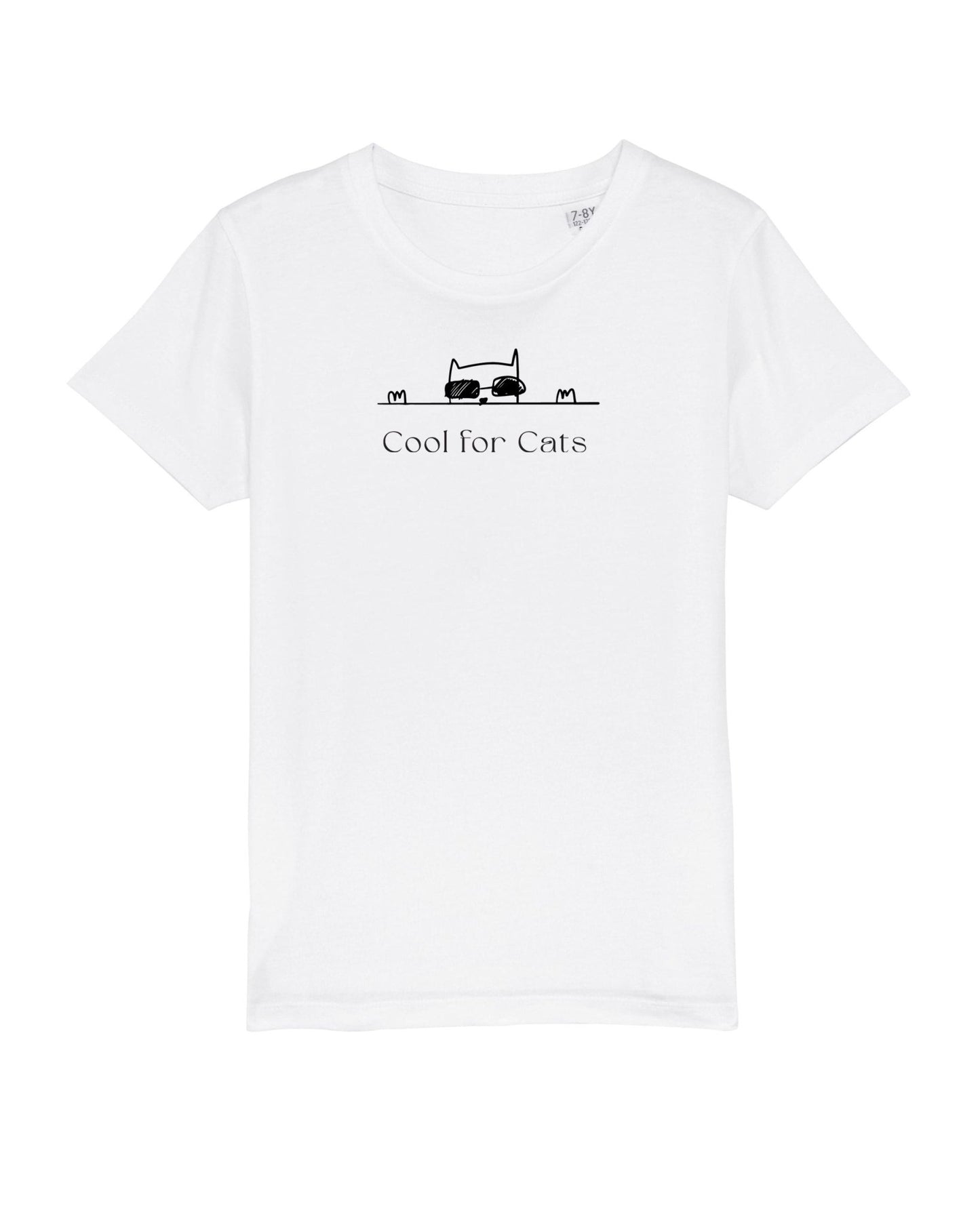 Organic Cotton 'Cool For Cats' Kids Funny Cat T-shirt – soft and stylish childrens animal print t-shirts.