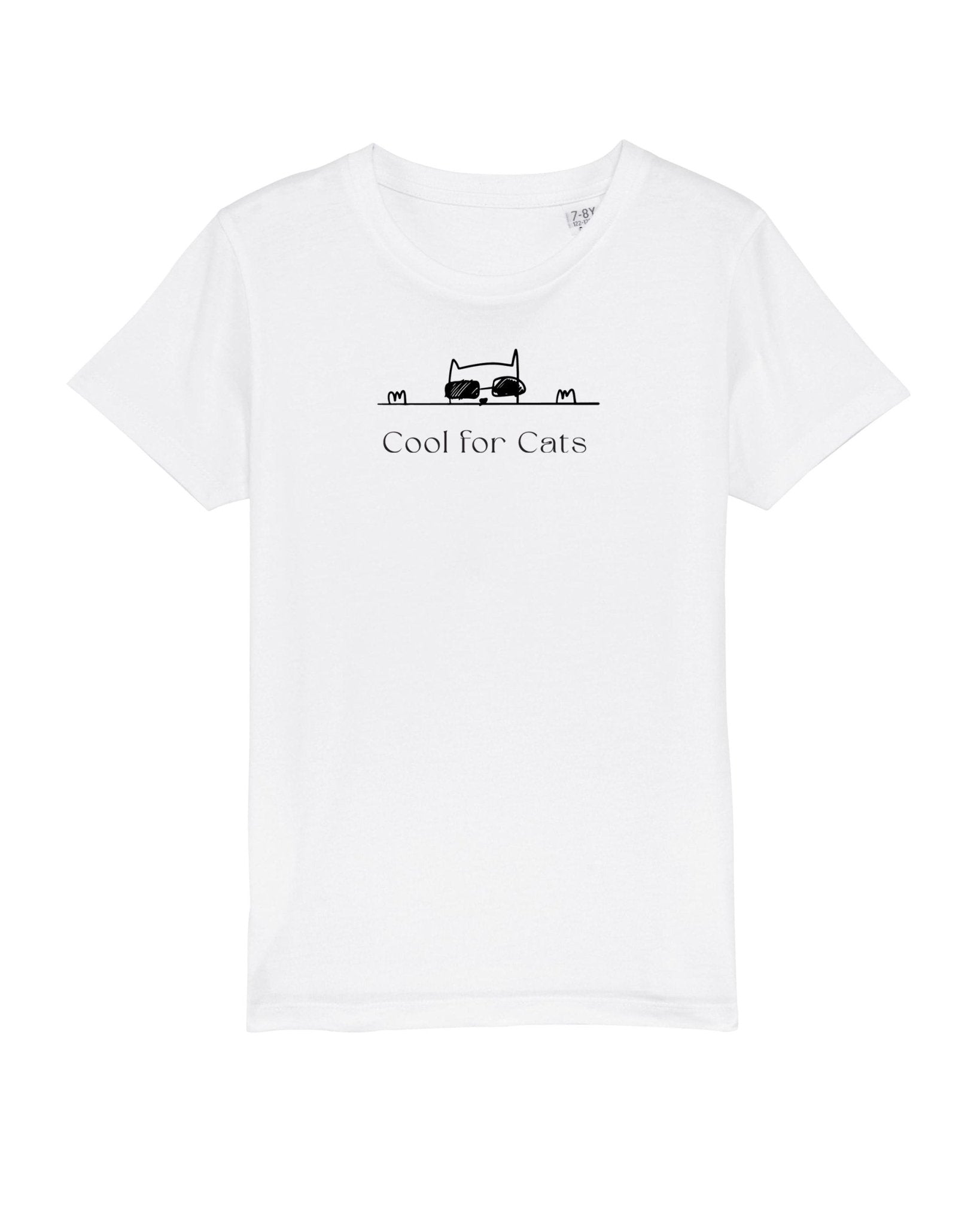Organic Cotton 'Cool For Cats' Kids Funny Cat T-shirt – soft and stylish childrens animal print t-shirts.