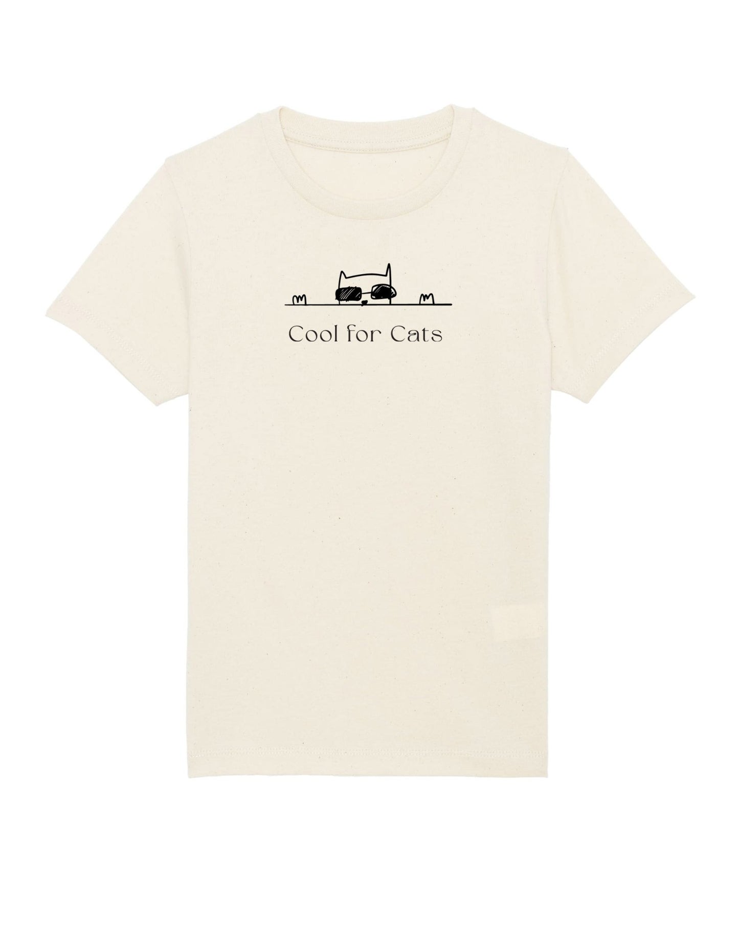 Trendy Organic Cotton 'Cool For Cats' Kids Funny Cat T-shirt – must-have for clothes Hello Kitty fans.