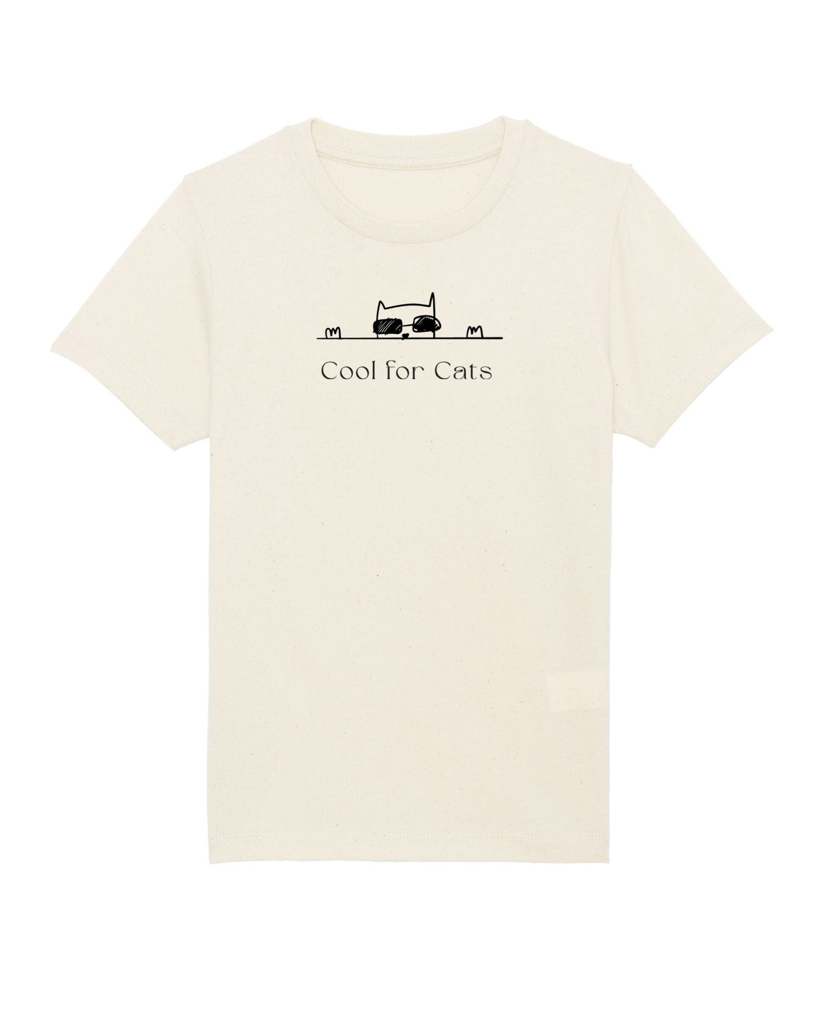 Trendy Organic Cotton 'Cool For Cats' Kids Funny Cat T-shirt – must-have for clothes Hello Kitty fans.