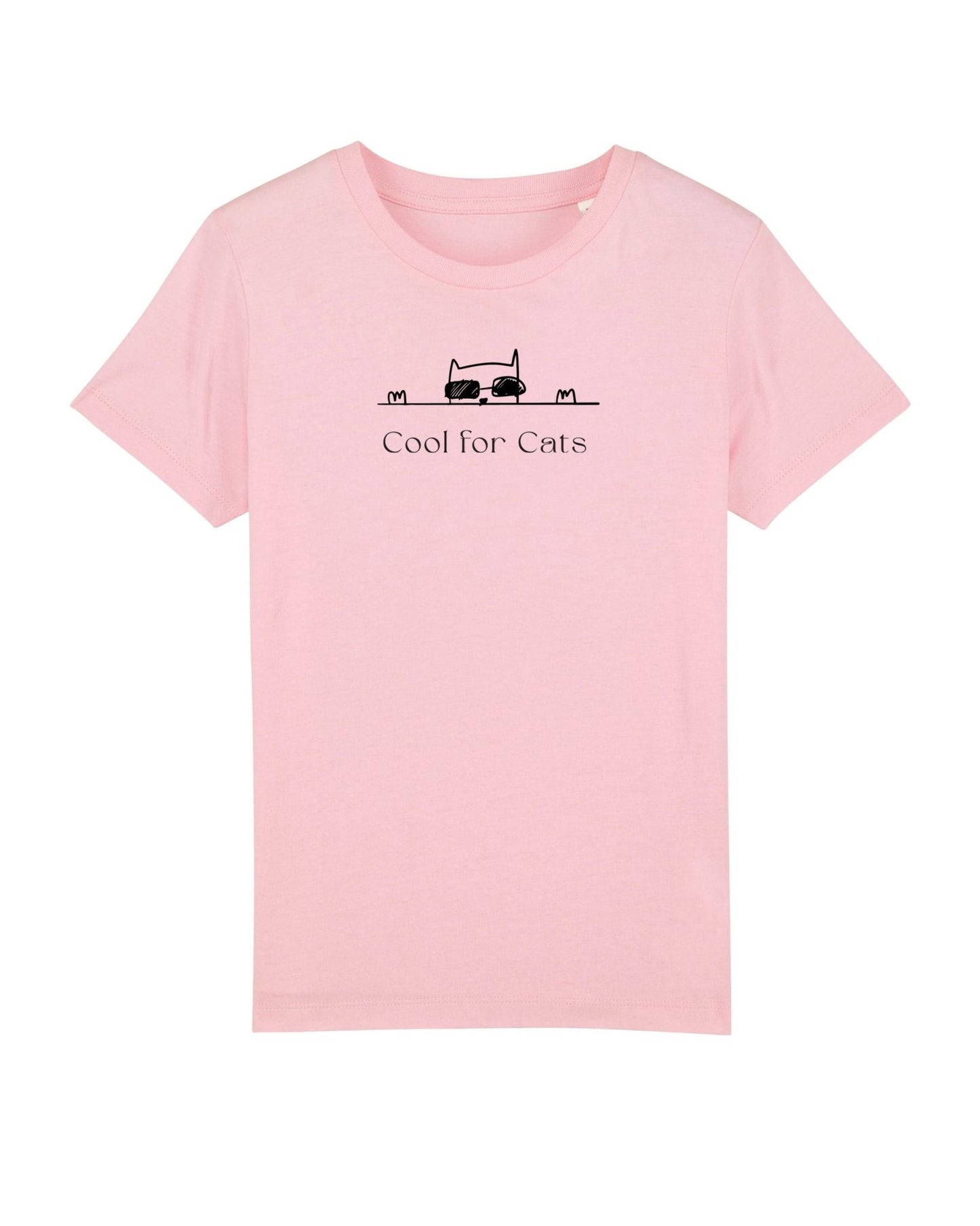 Organic Cotton 'Cool For Cats' Kids Funny Cat T-shirt – inspired by Hello Kitty and Friends clothes.