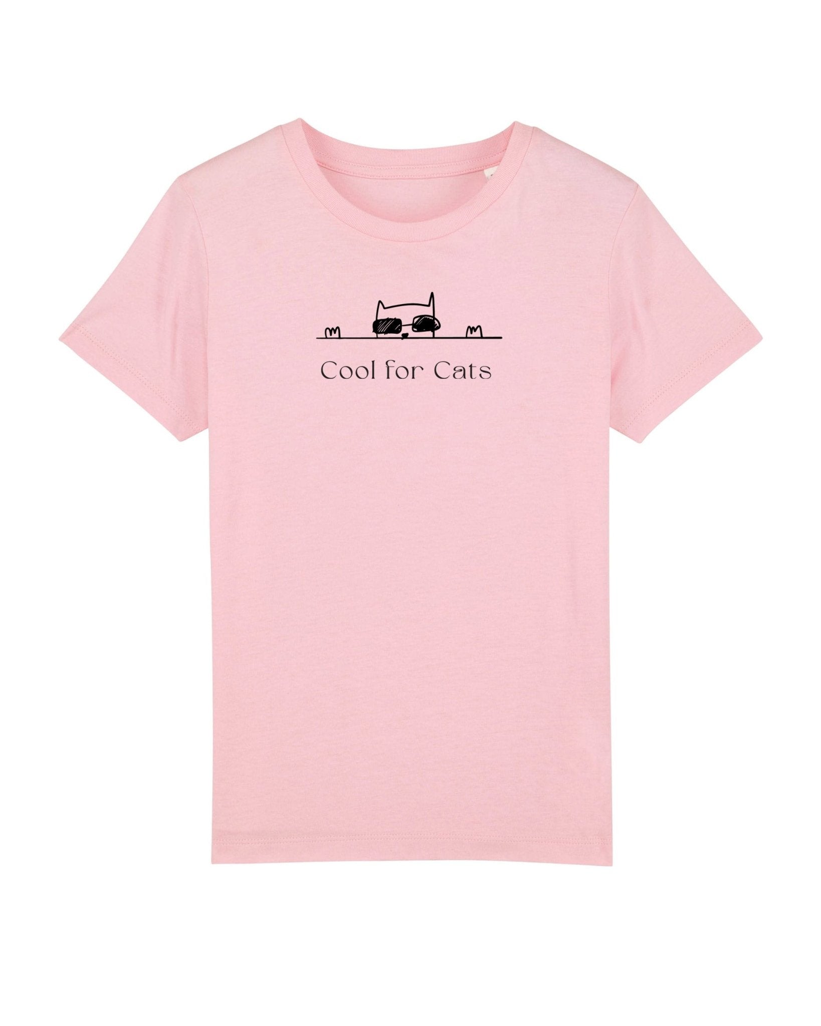 Organic Cotton 'Cool For Cats' Kids Funny Cat T-shirt – inspired by Hello Kitty and Friends clothes.