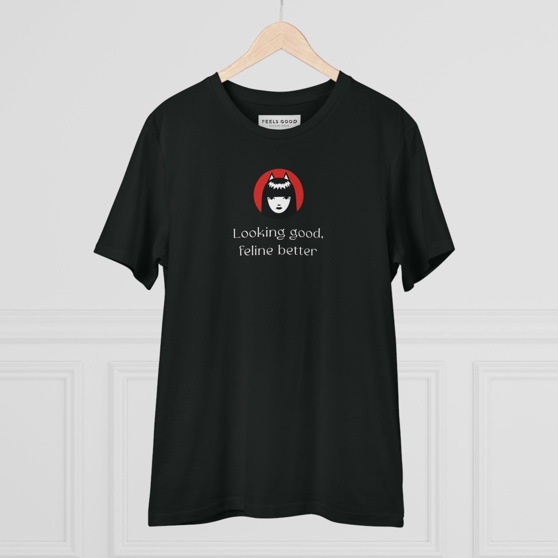 Organic Cotton 'Feline Better' Funny Cat T-shirt - Fun Cat T shirt