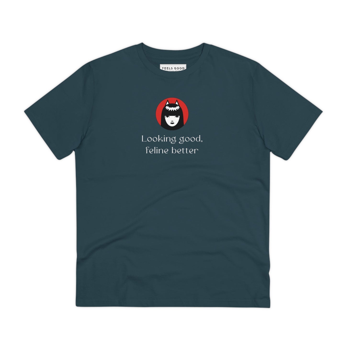 Organic Cotton 'Feline Better' Funny Cat T-shirt - Fun Cat T shirt