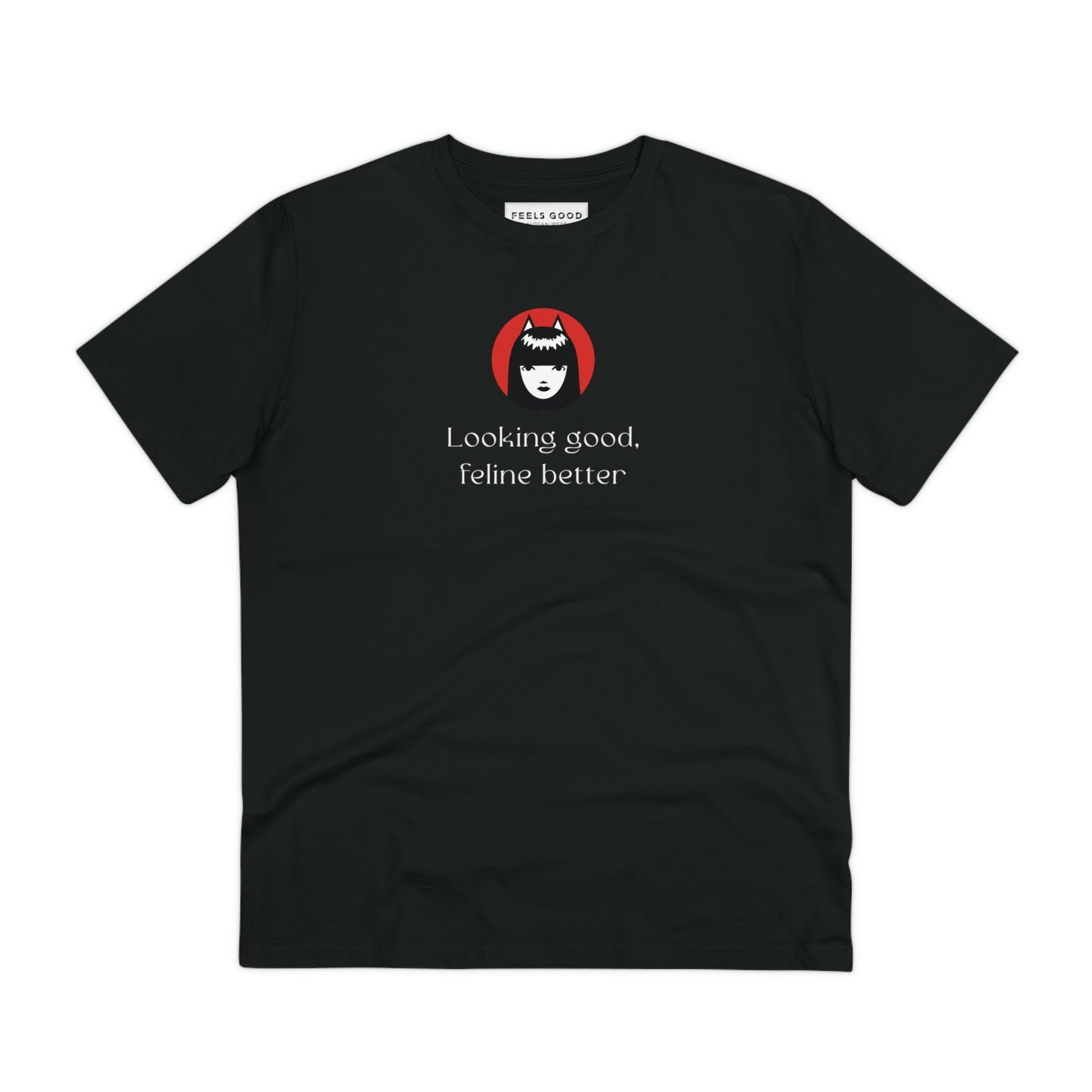 Organic Cotton 'Feline Better' Funny Cat T-shirt - Fun Cat T shirt