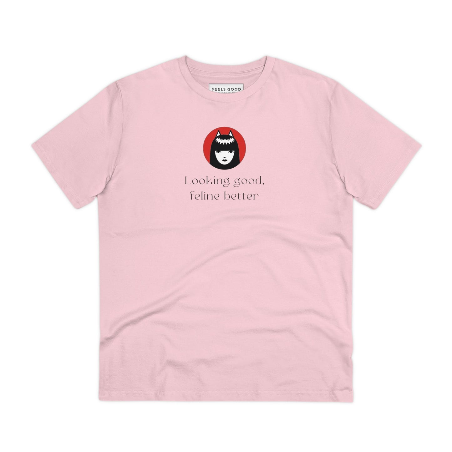Unique 'Feline Better' cat t-shirt, a fun design for animal lovers.

