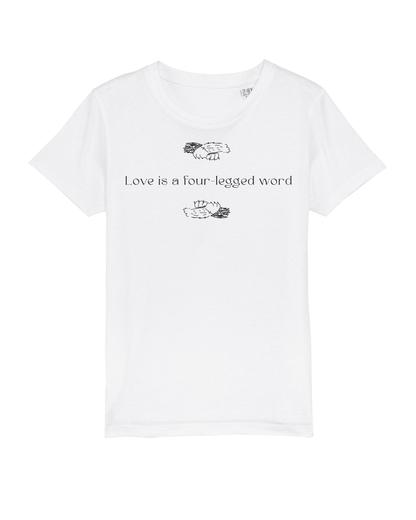 Playful and soft childrens animal print t shirts - Organic Cotton 'Four-Legged' Kids Funny Cat T-shirt.