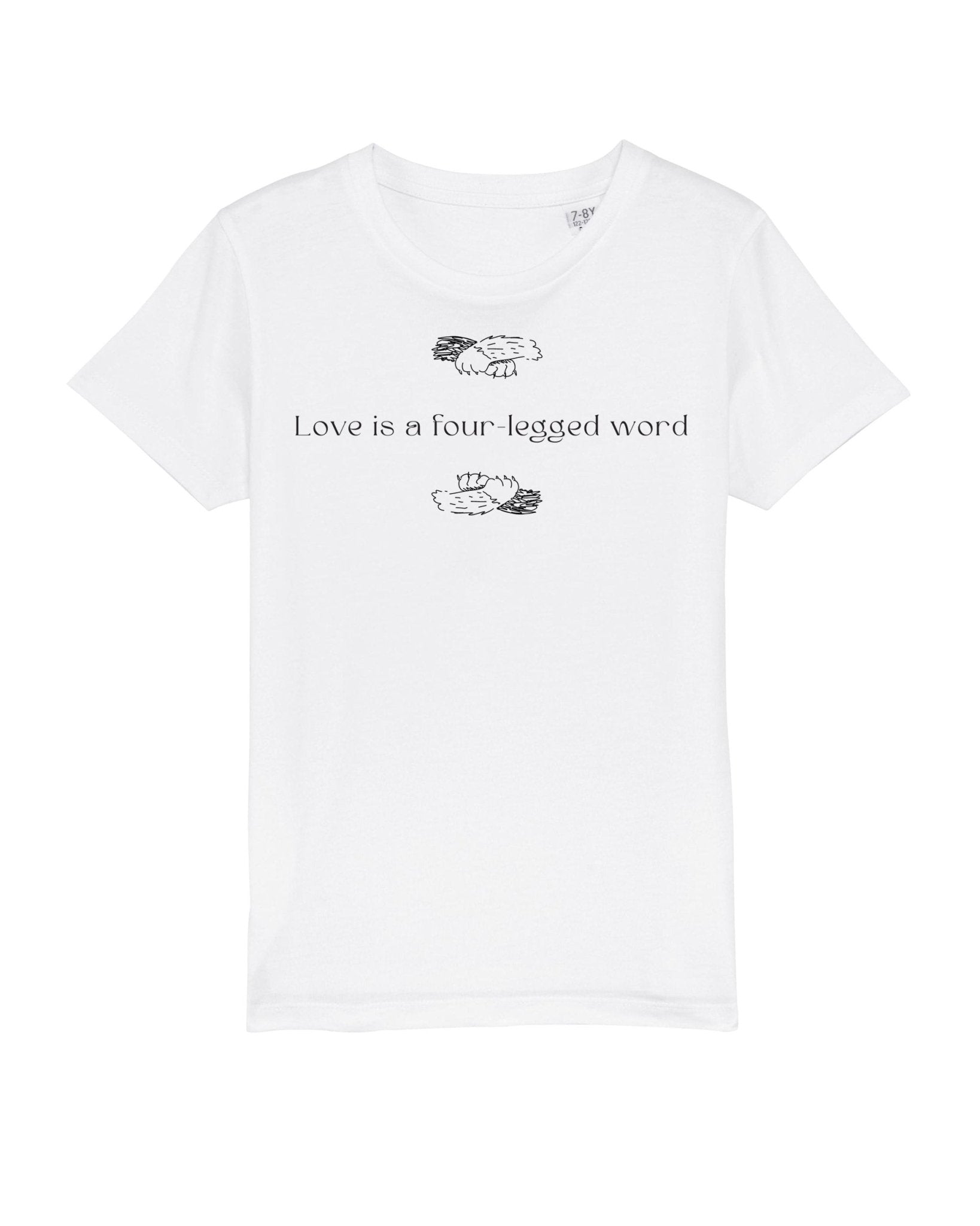 Playful and soft childrens animal print t shirts - Organic Cotton 'Four-Legged' Kids Funny Cat T-shirt.