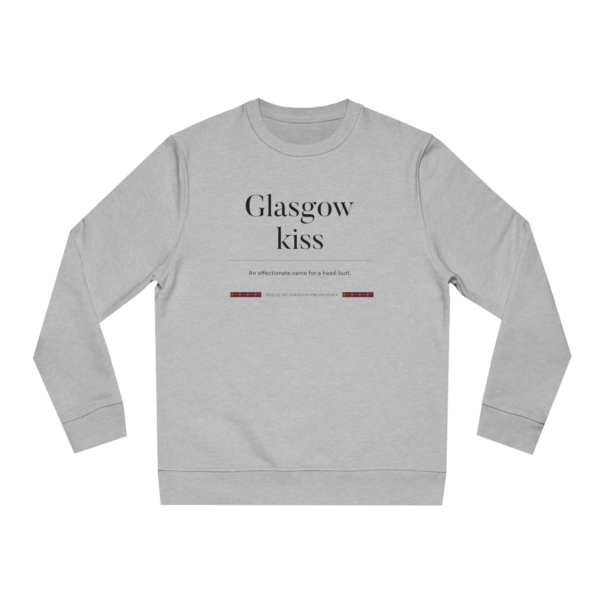 Stylish, cozy, and full of humor – the organic cotton 'Glasgow Kiss' Glaswegian Slang sweatshirt rocks!