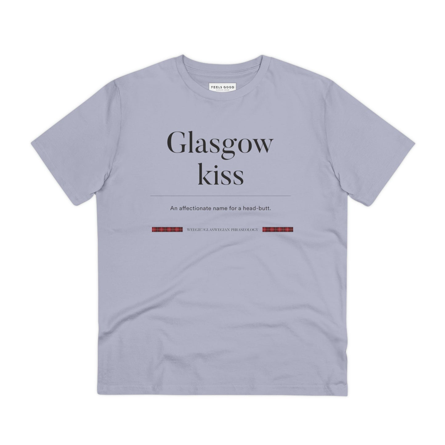 The ultimate t-shirt Scottish slang fans will love—organic cotton 'Glasgow Kiss' Glaswegian Slang t-shirt.