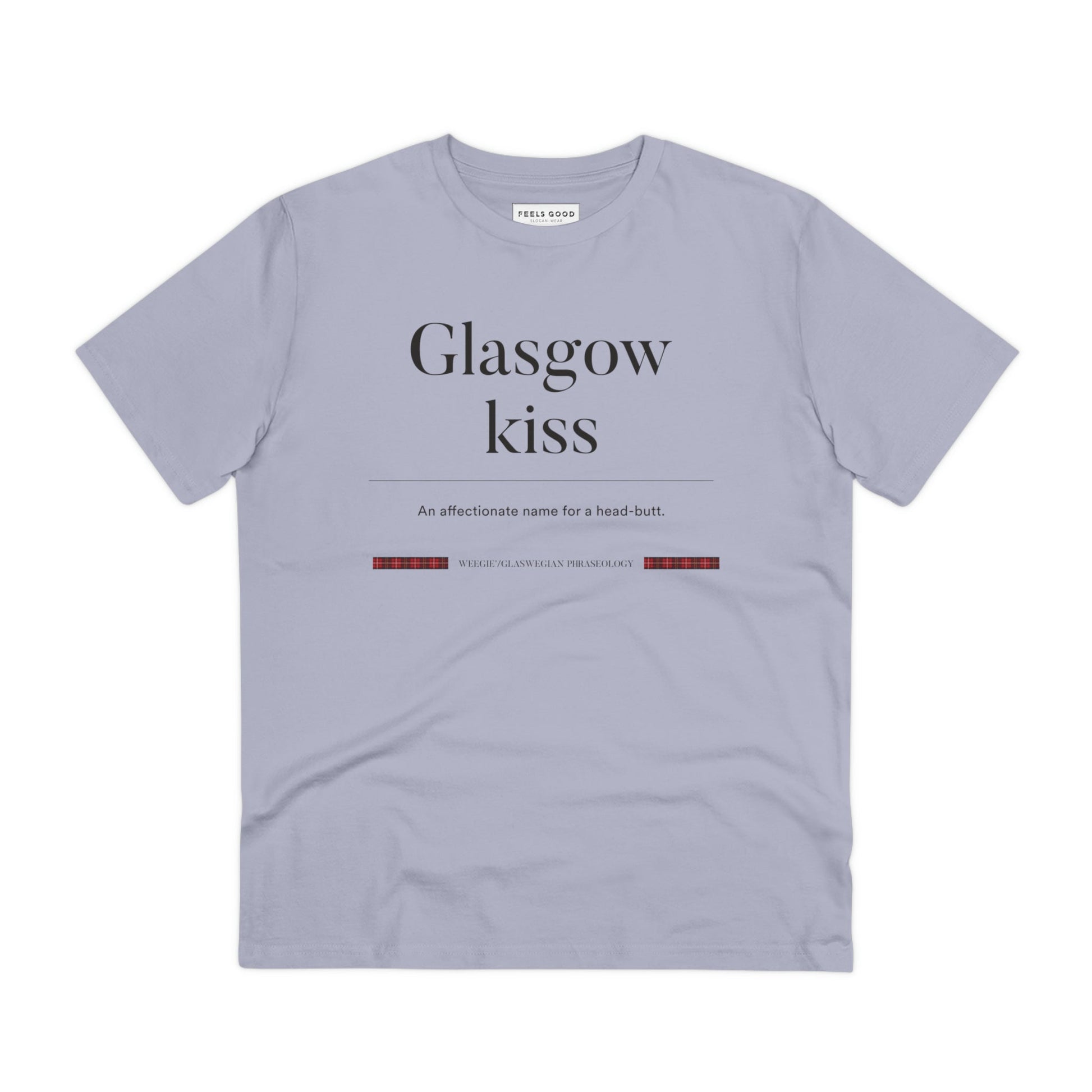 The ultimate t-shirt Scottish slang fans will love—organic cotton 'Glasgow Kiss' Glaswegian Slang t-shirt.