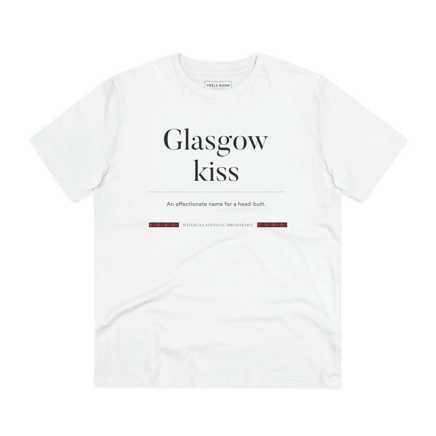 A stylish Scotland tee shirt, the organic cotton 'Glasgow Kiss' Glaswegian Slang t-shirt is a must-have!