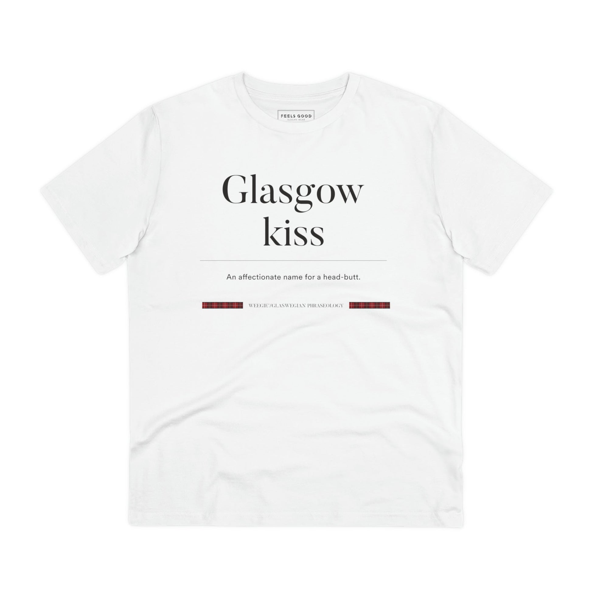 A stylish Scotland tee shirt, the organic cotton 'Glasgow Kiss' Glaswegian Slang t-shirt is a must-have!