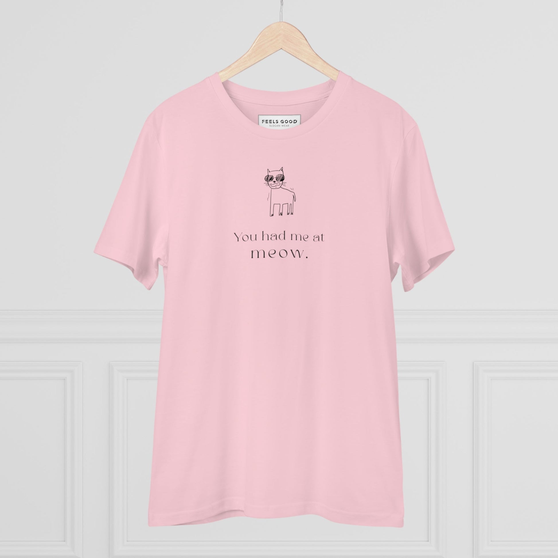 Organic Cotton 'Had Me At Meow' Funny Cat T-shirt - Fun Cat T shirt