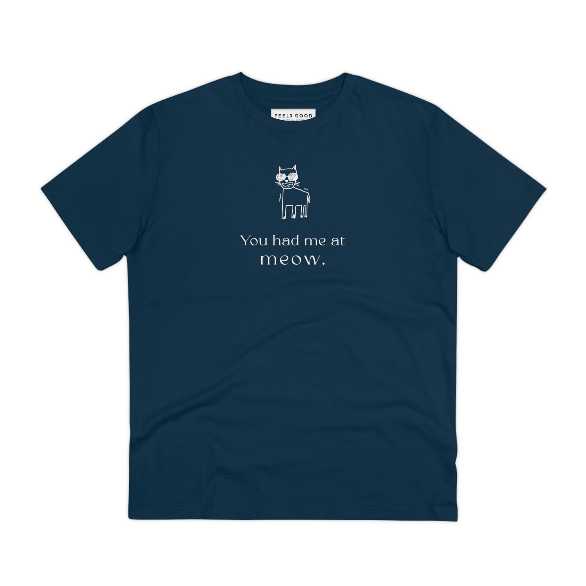 Organic Cotton 'Had Me At Meow' Funny Cat T-shirt - Fun Cat T shirt