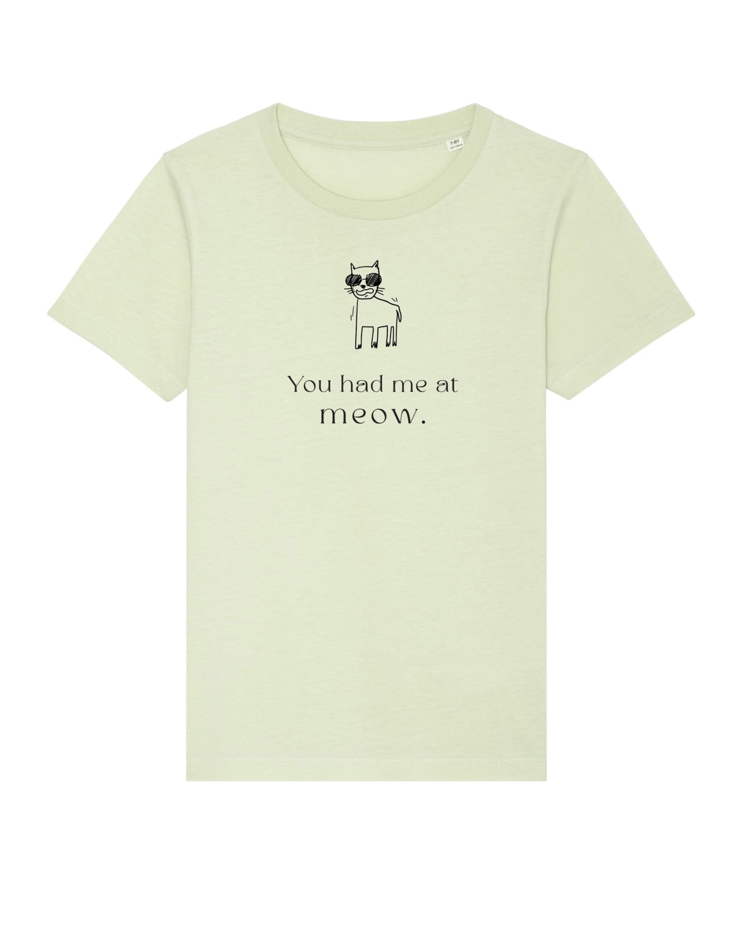 Funny animal print t shirts children will love – Organic Cotton 'Had Me At Meow'

