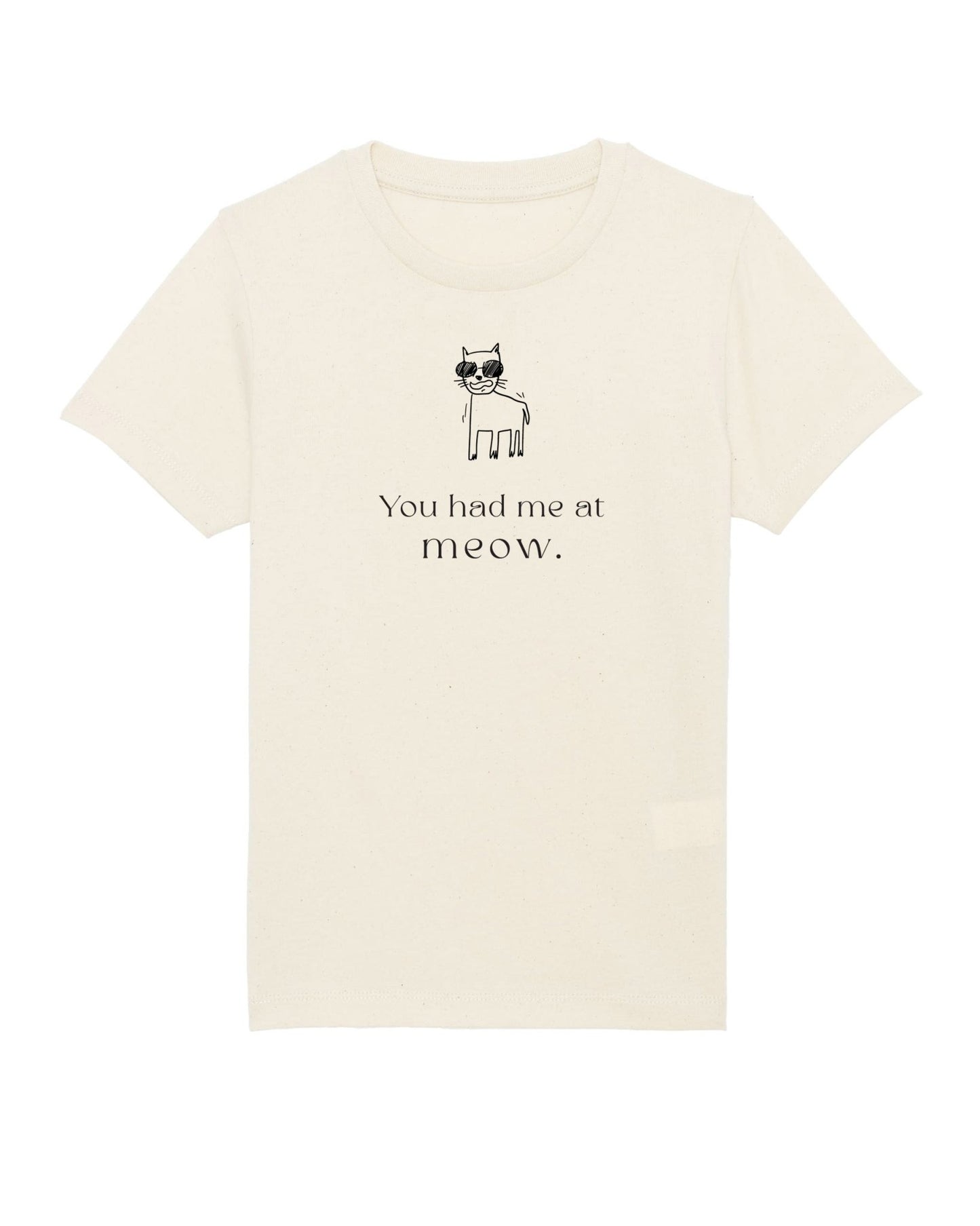 Cute cat t-shirts like Organic Cotton 'Had Me At Meow' Kids Funny Cat T-shirt

