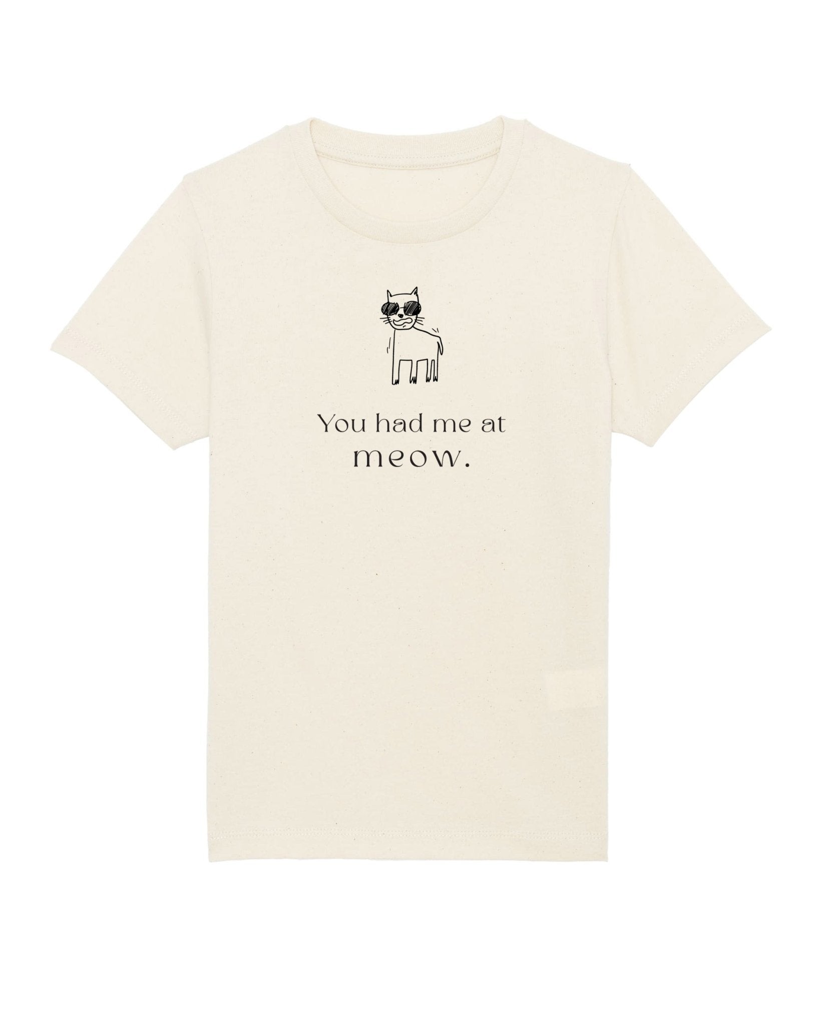 Cute cat t-shirts like Organic Cotton 'Had Me At Meow' Kids Funny Cat T-shirt


