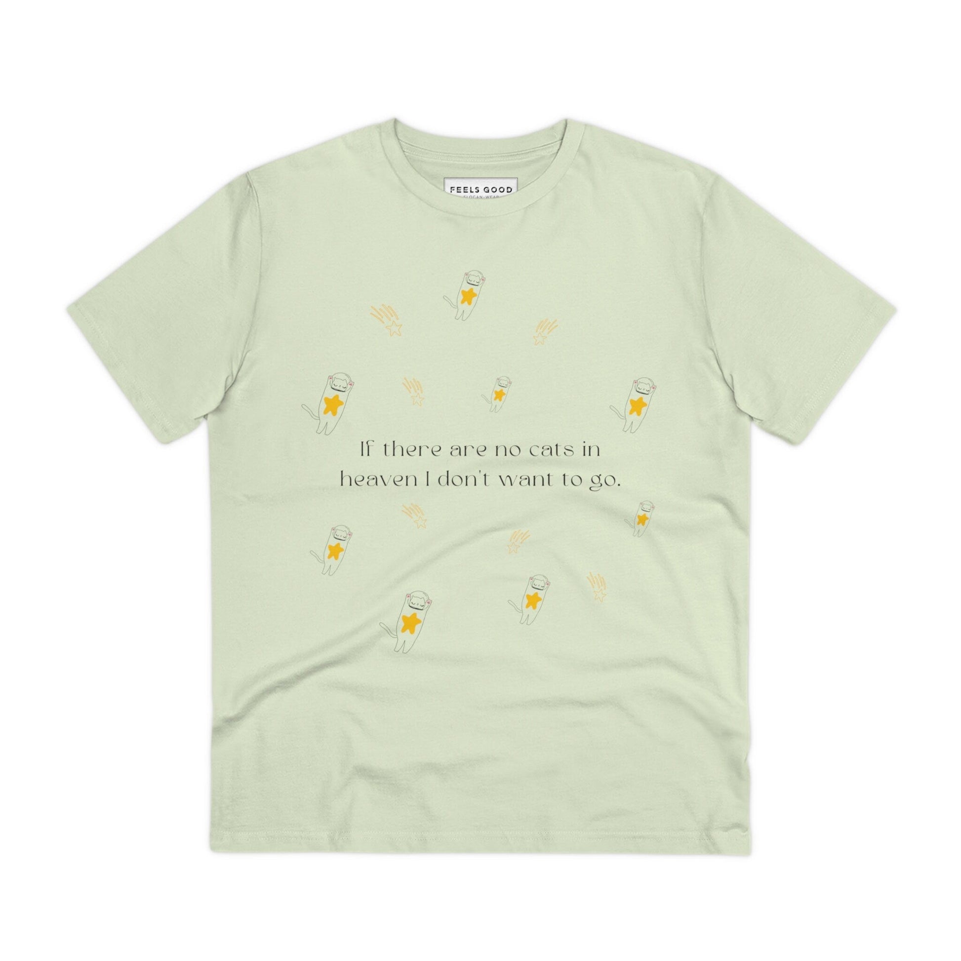 Organic Cotton 'Heavenly Cats' Funny Cat T-shirt - Fun Cat T shirt