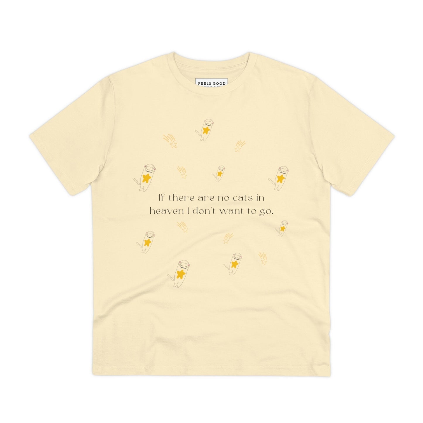 Organic Cotton 'Heavenly Cats' Funny Cat T-shirt - Fun Cat T shirt